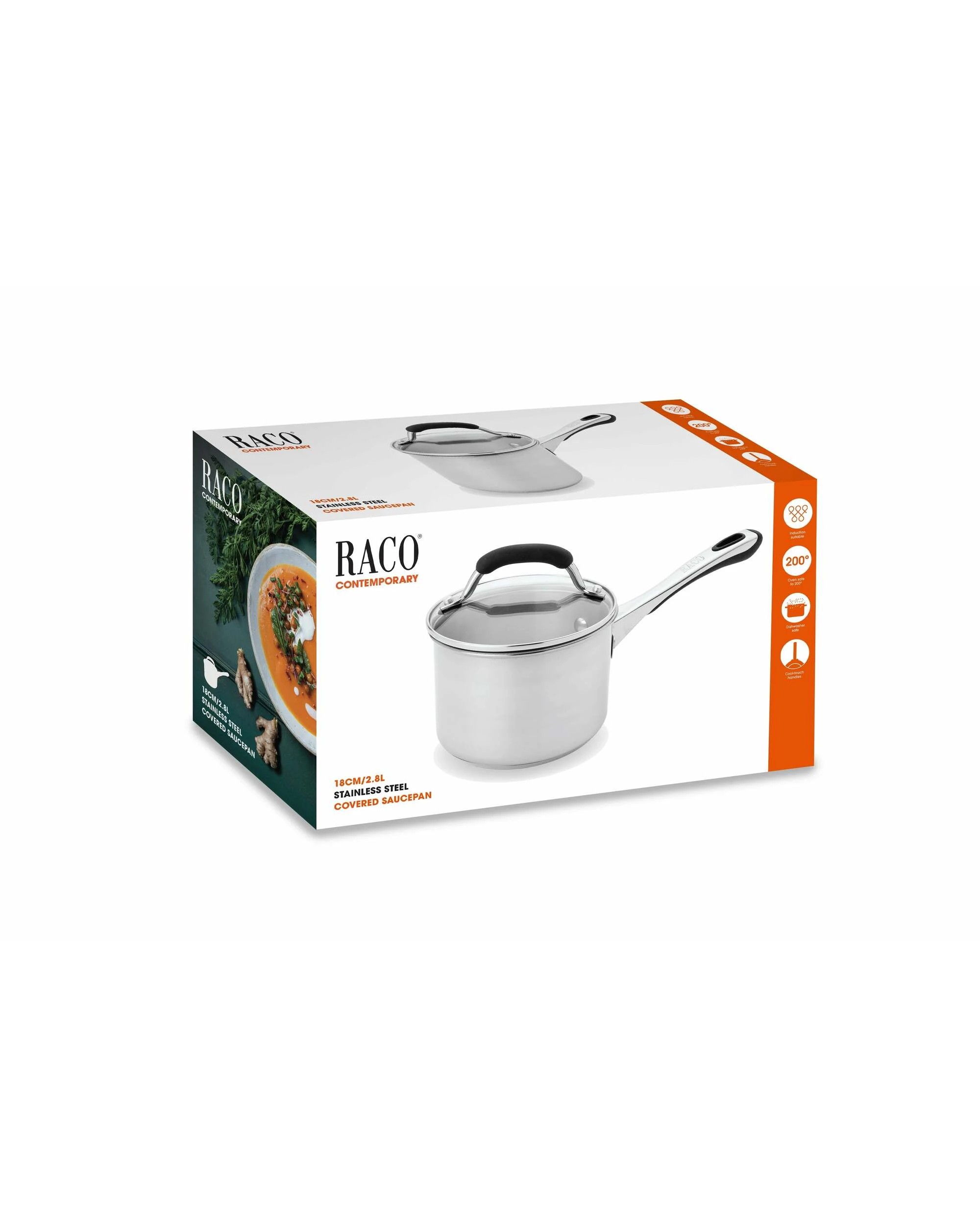 2 RACO Contemporary Stainless Steel Induction Saucepan 18cm/2.8L - Silver, 2 of 2