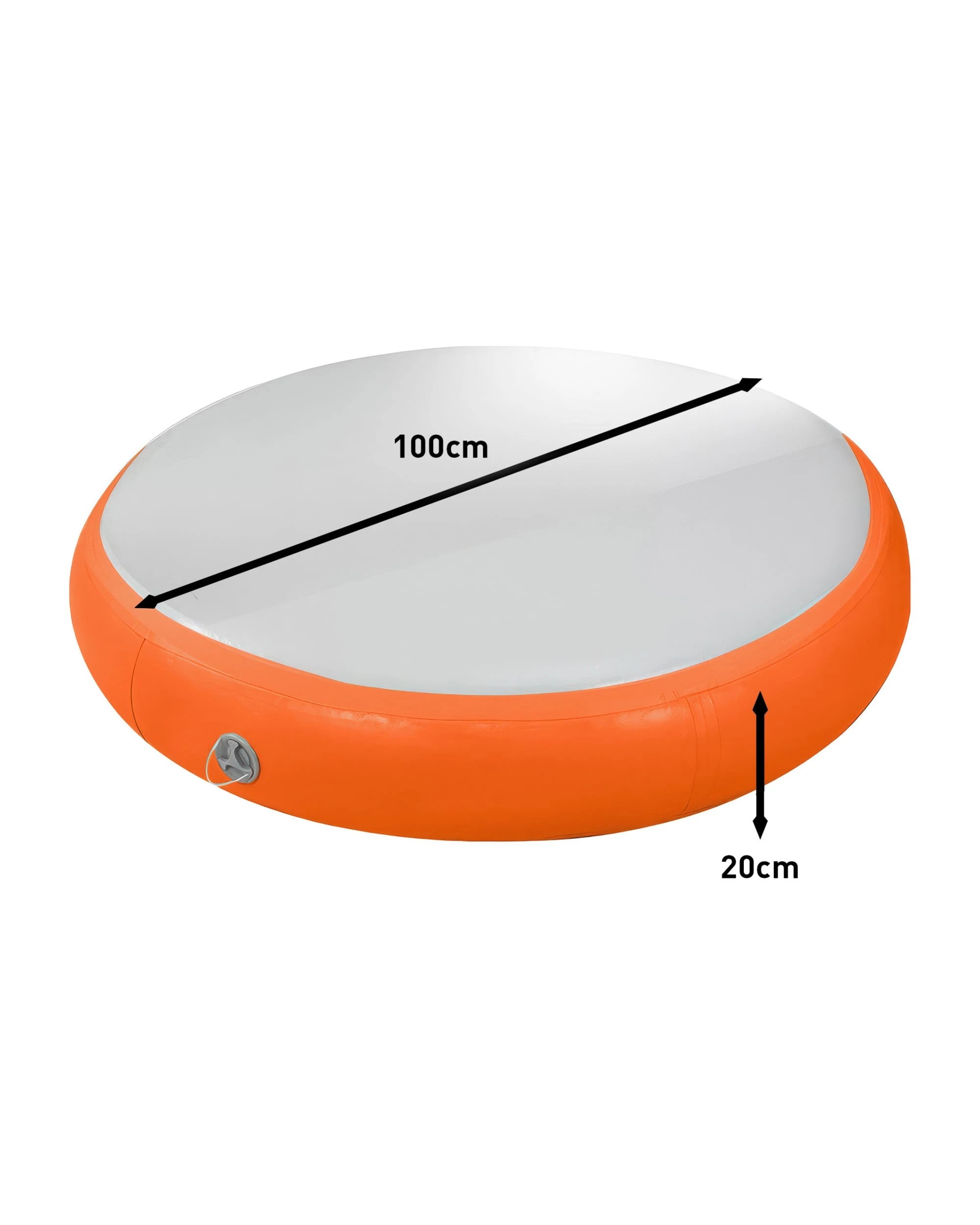 3 Powertrain 1m x 20cm Airtrack Spot Round Inflatable Gymnastics Tumbling Mat Air Track Exercise Yoga Mat - Orange, 3 of 4