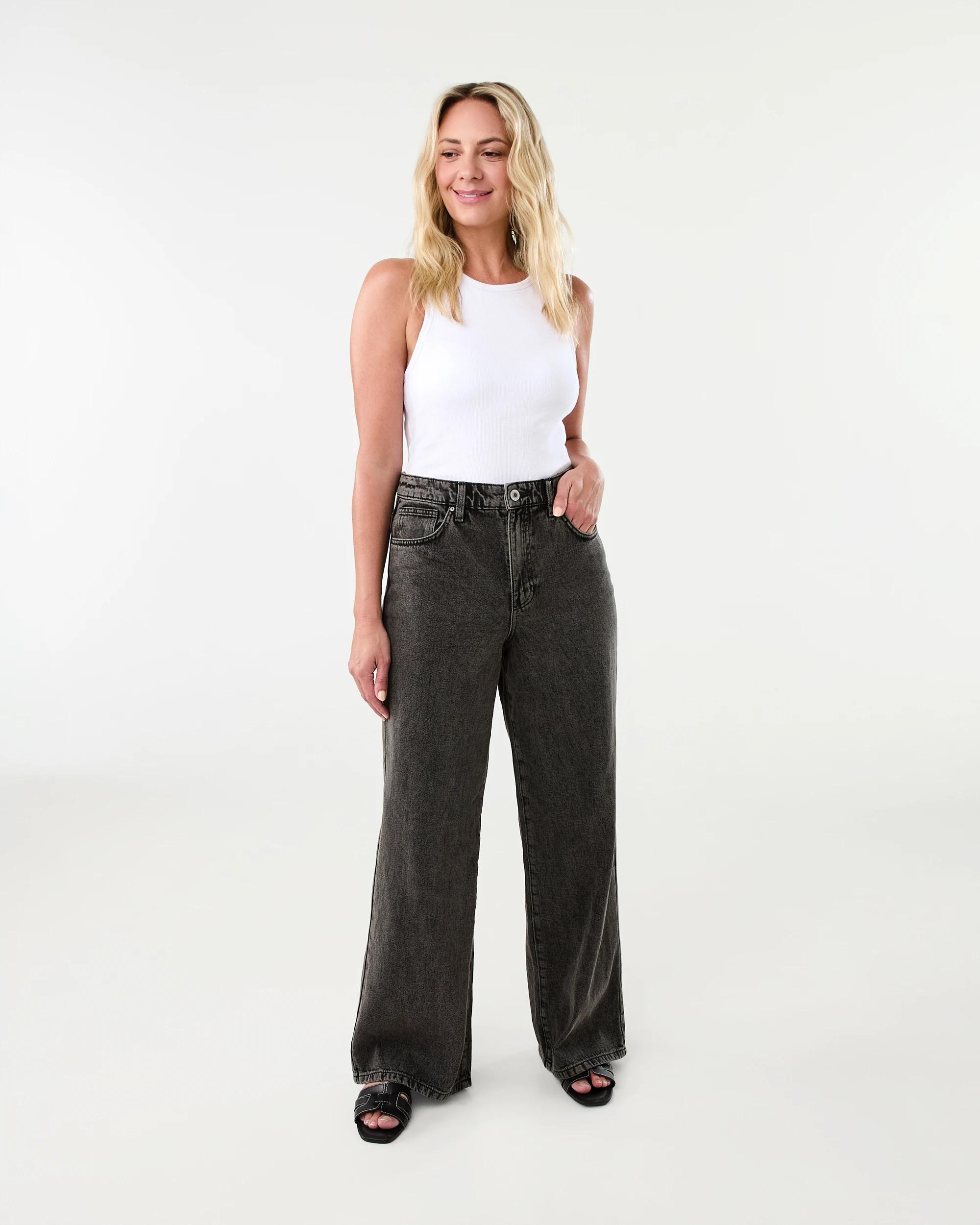 2 Wide Leg Jeans Black Wash, 2 of 8