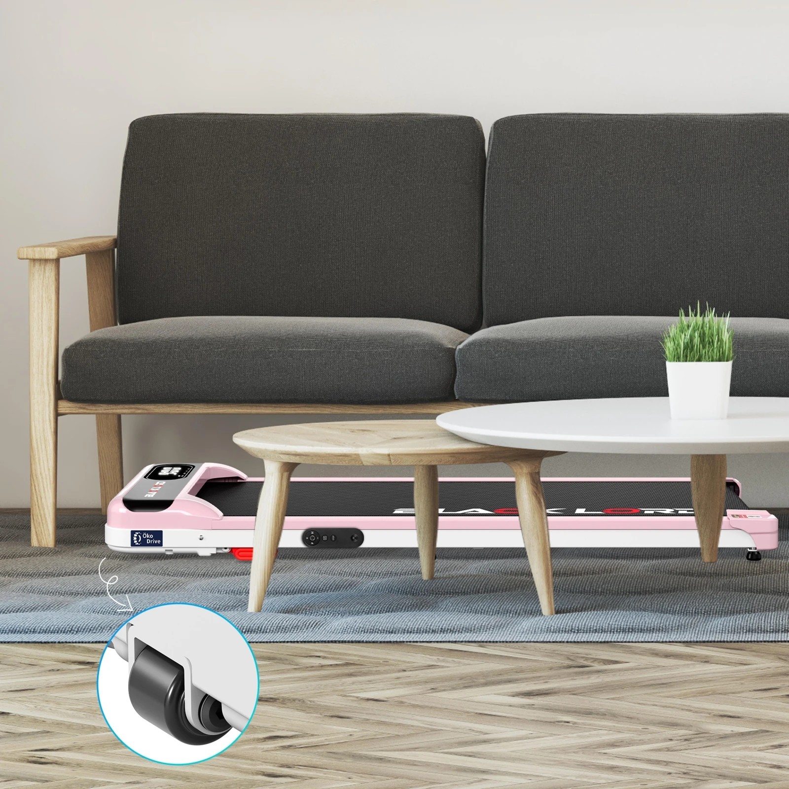 9 Black Lord Treadmill Electric Walking Pad Incline Home Gym Magnetic Remote - Pink, 9 of 10