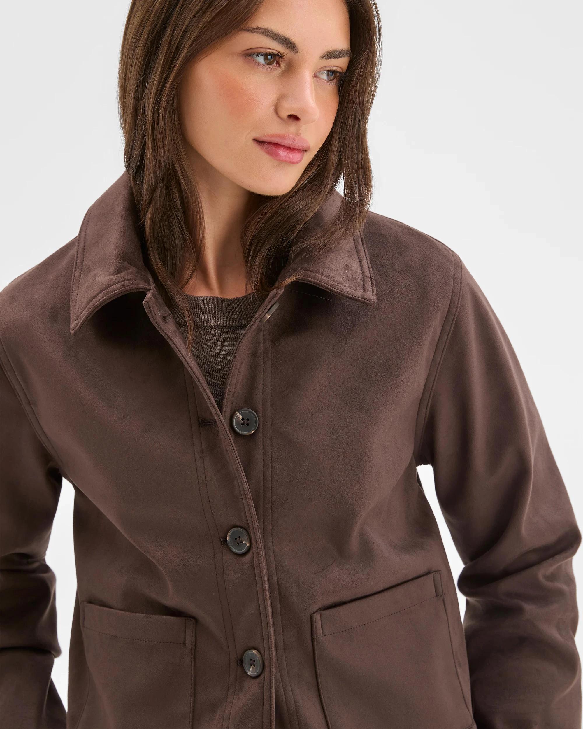6 Target Petites Petites Suedette Jacket CHOCOLATE, 6 of 6