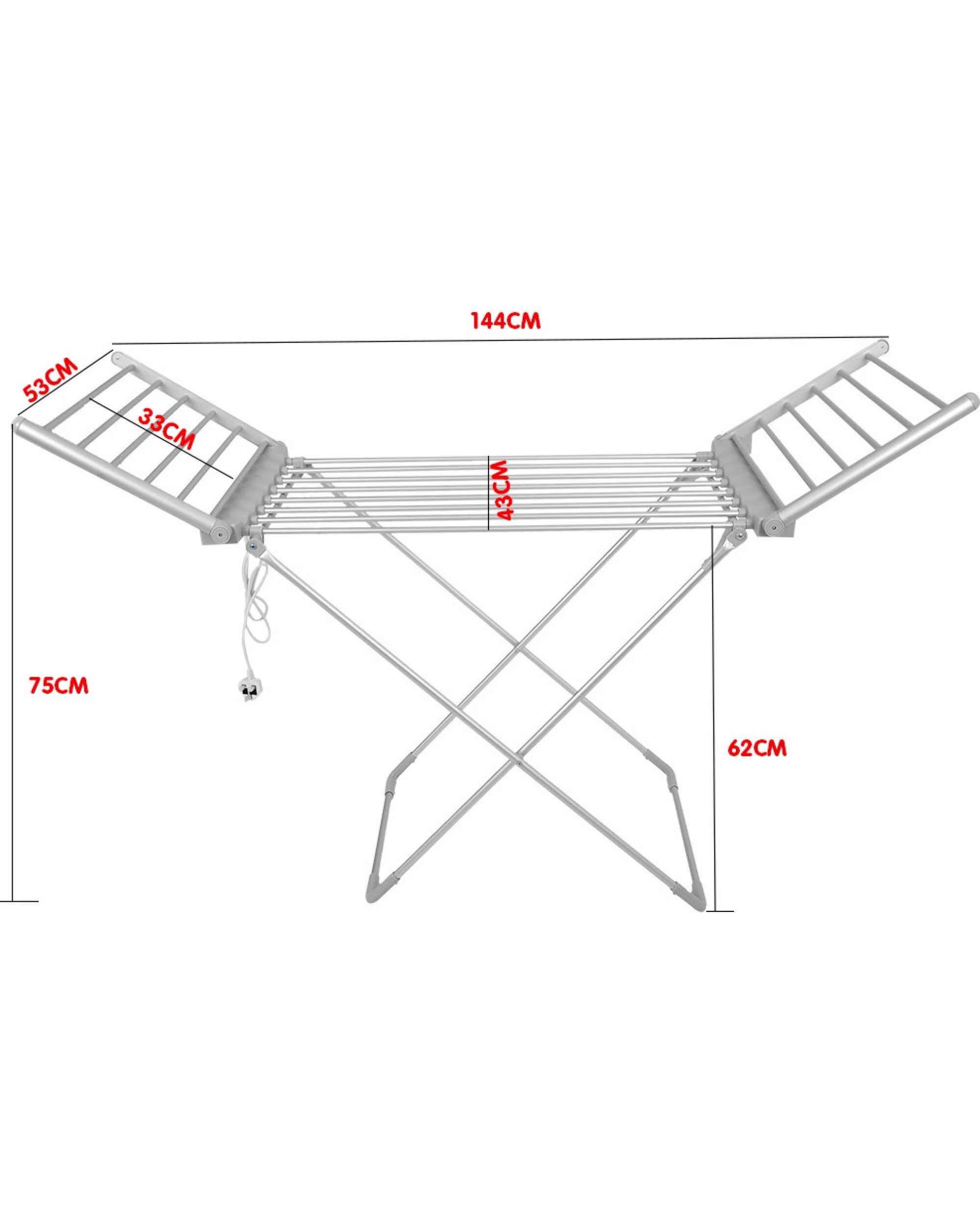 3 Pronti Heated Towel Clothes Rack Dryer Bathroom Air Warmer 230W, 3 of 7