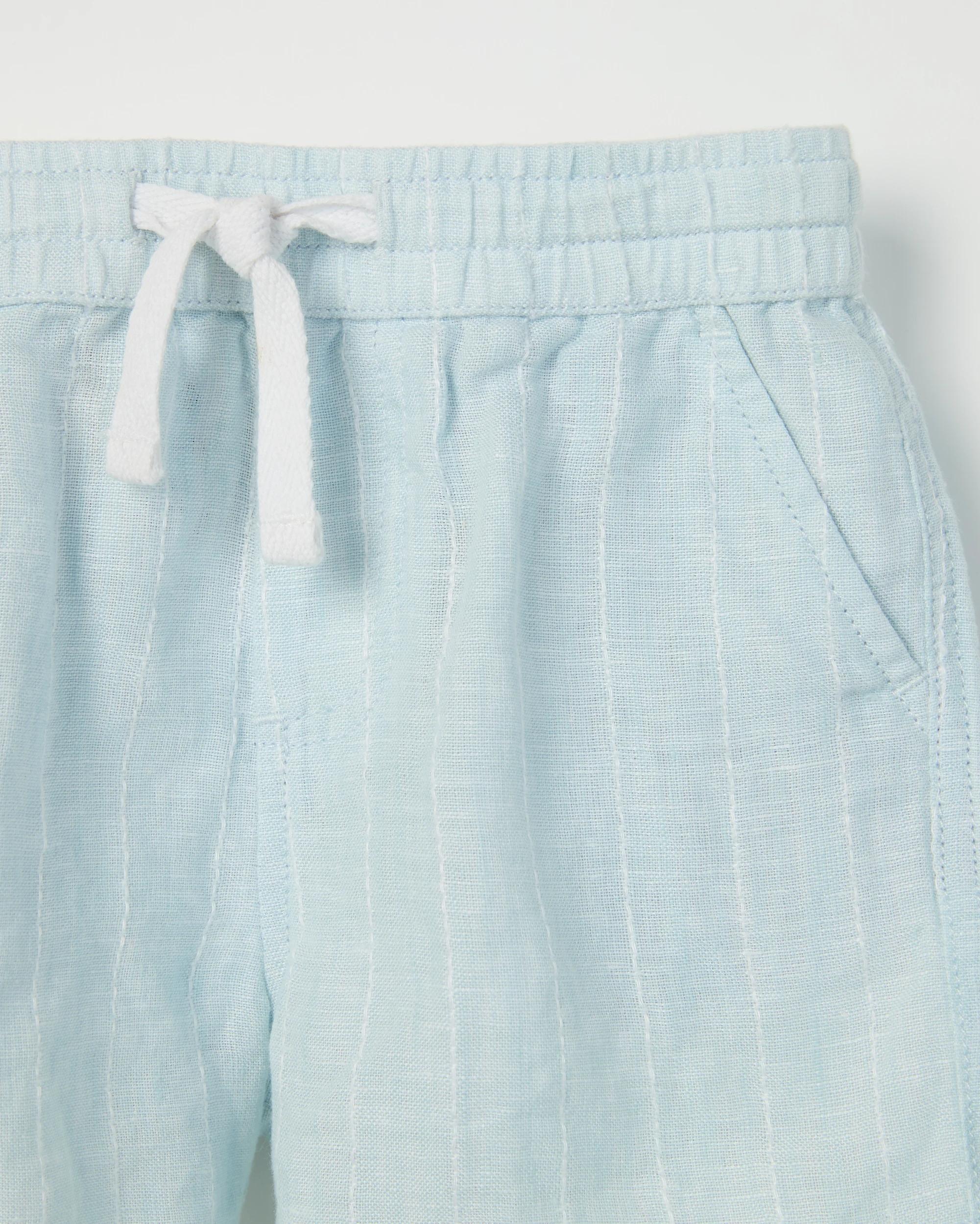 5 Target Baby Baby European Linen Shorts PINSTRIPE BLUE, 5 of 5