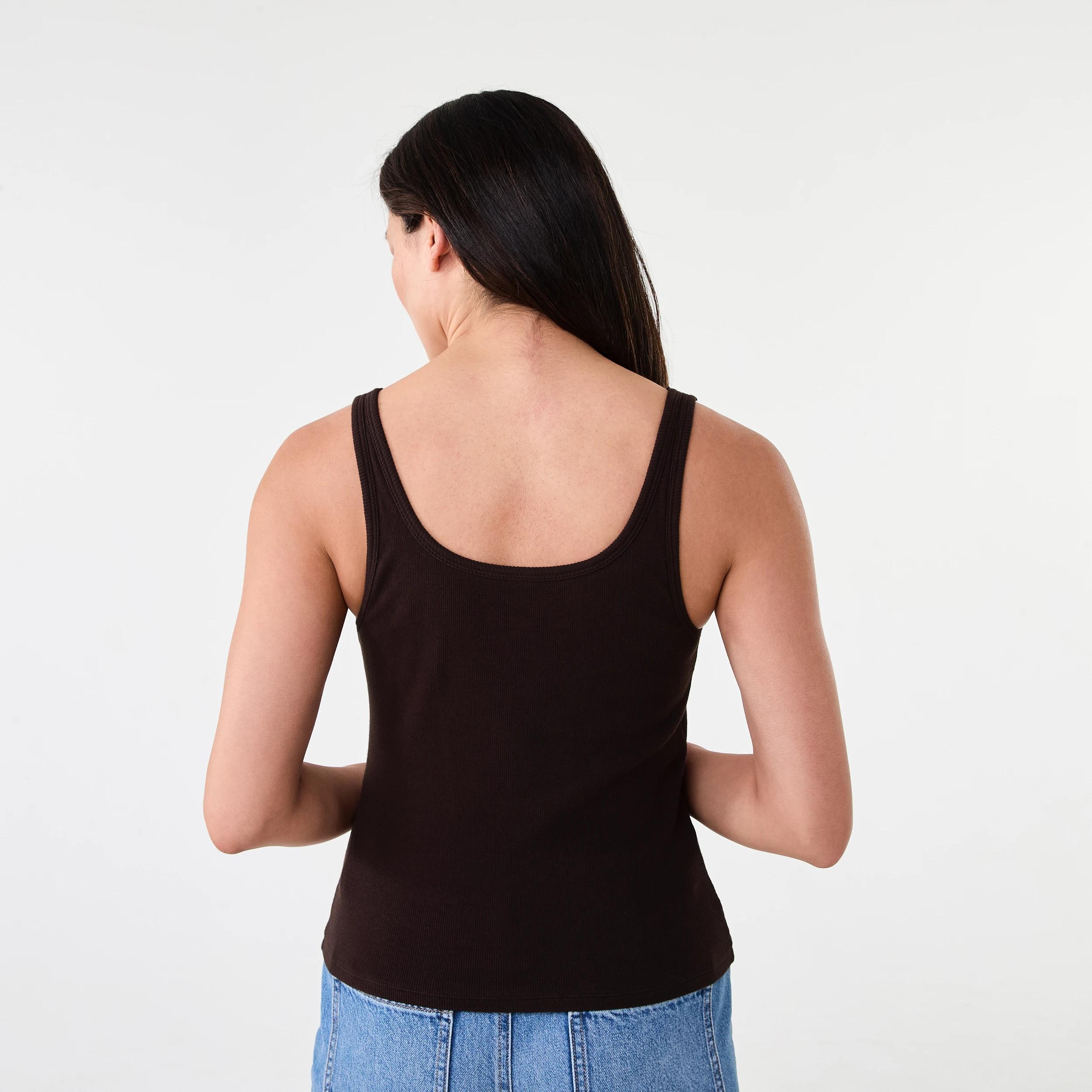 3 Sleeveless Shelf Bra Cami Choc Plum, 3 of 5