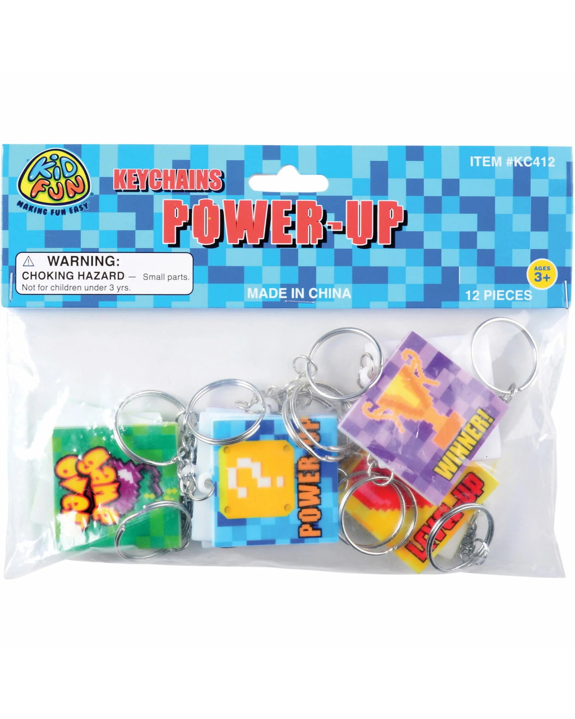 2 Partyrama Power Up Keyrings Pack of 12, 2 of 2