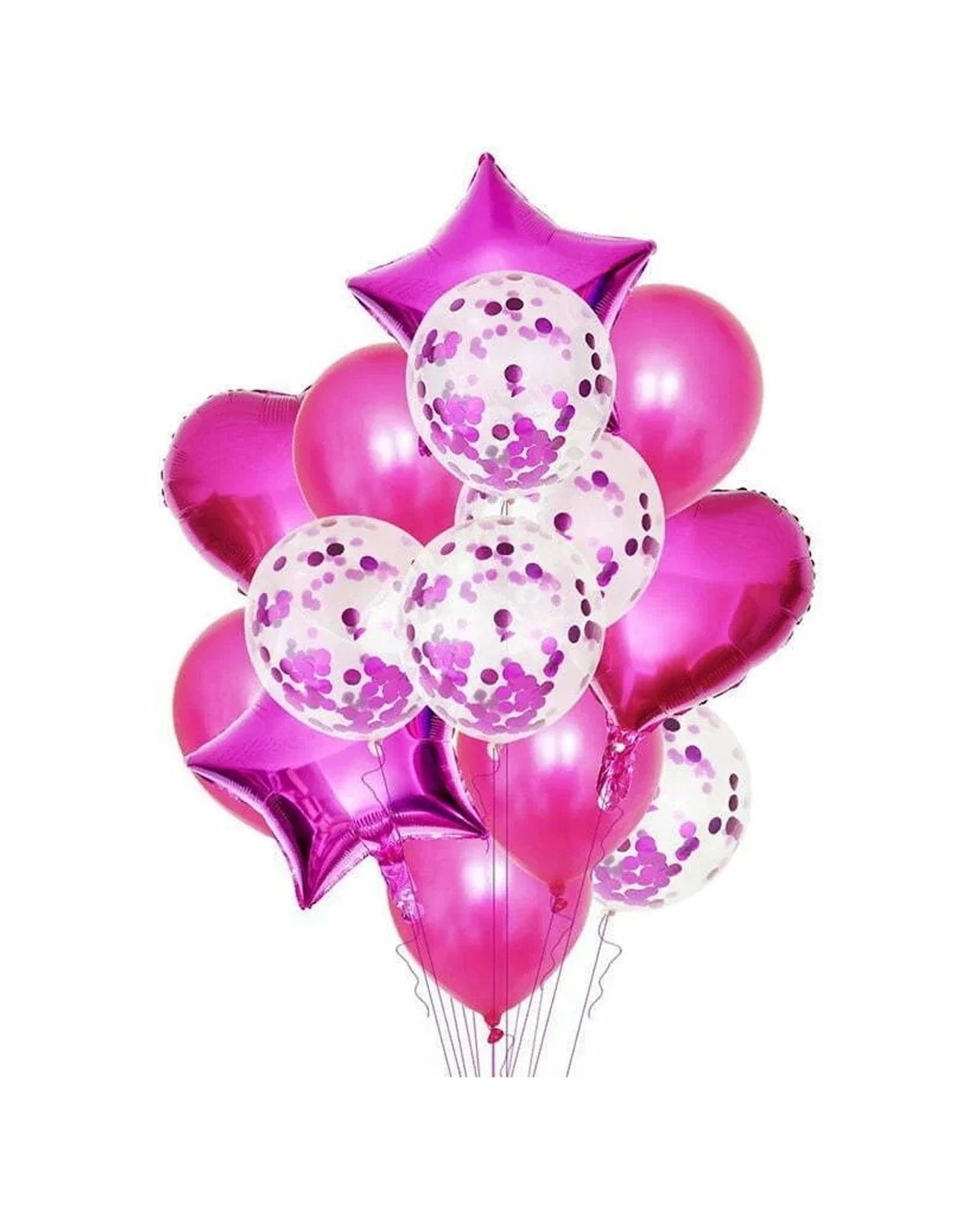 1 Party Maker 14pc Balloon Set Event Decoration Hot - Pink, 1 of 1