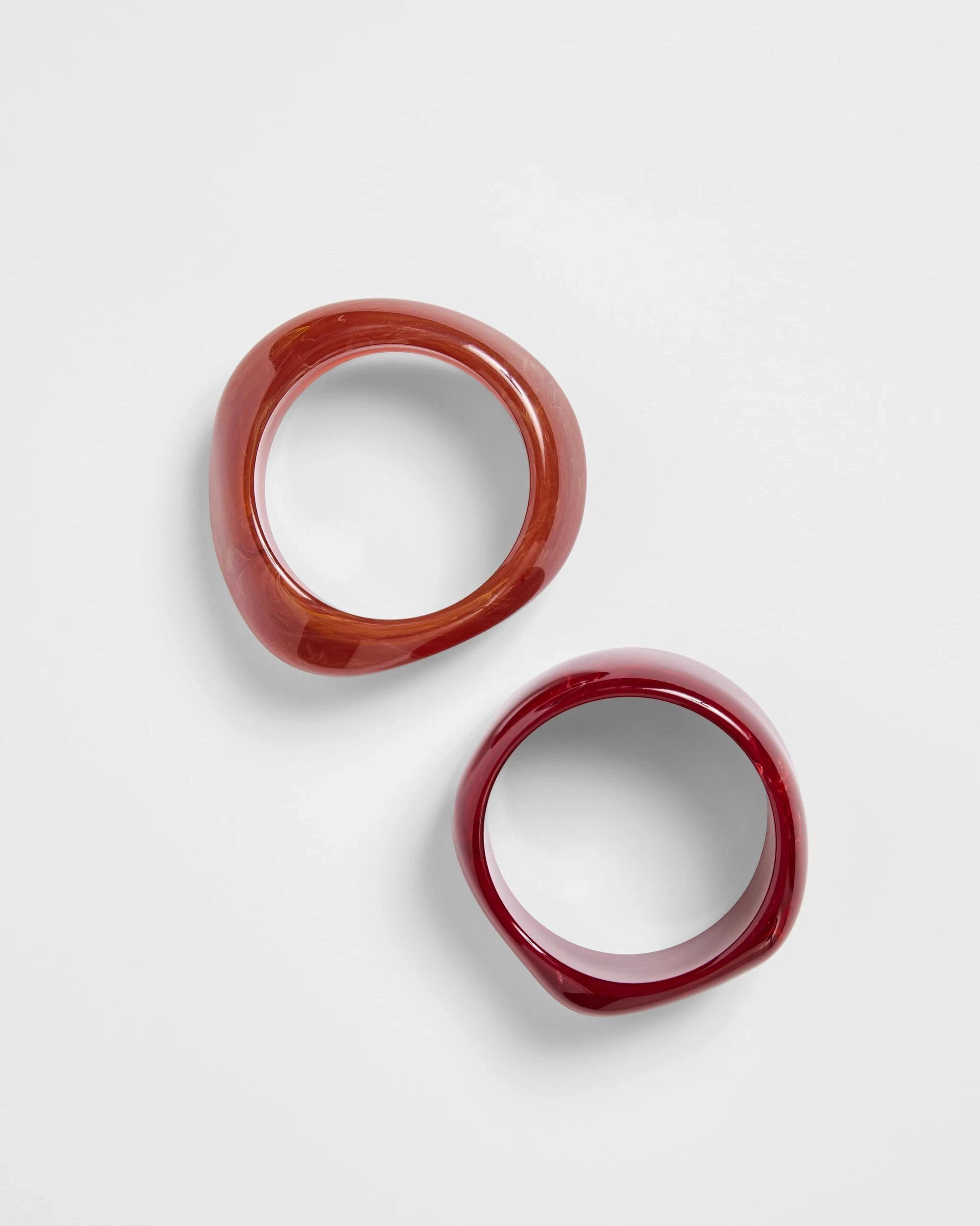 2 Target 2 Pack Marble Look Acrylic Bangles BURGUNDY BORDEAUX, 2 of 2