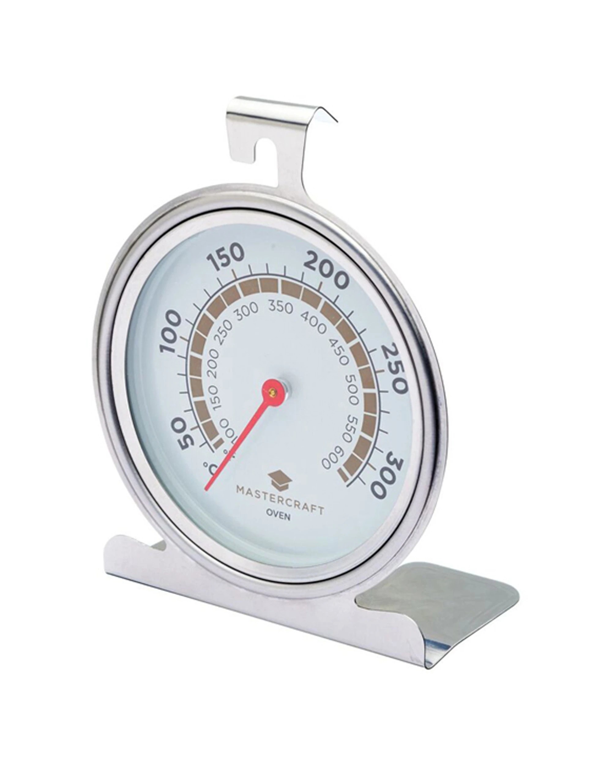 2 Mastercraft 2PK Round 10cm Stainless Steel Oven Thermometer Easy Read Dial - Silver, 2 of 6