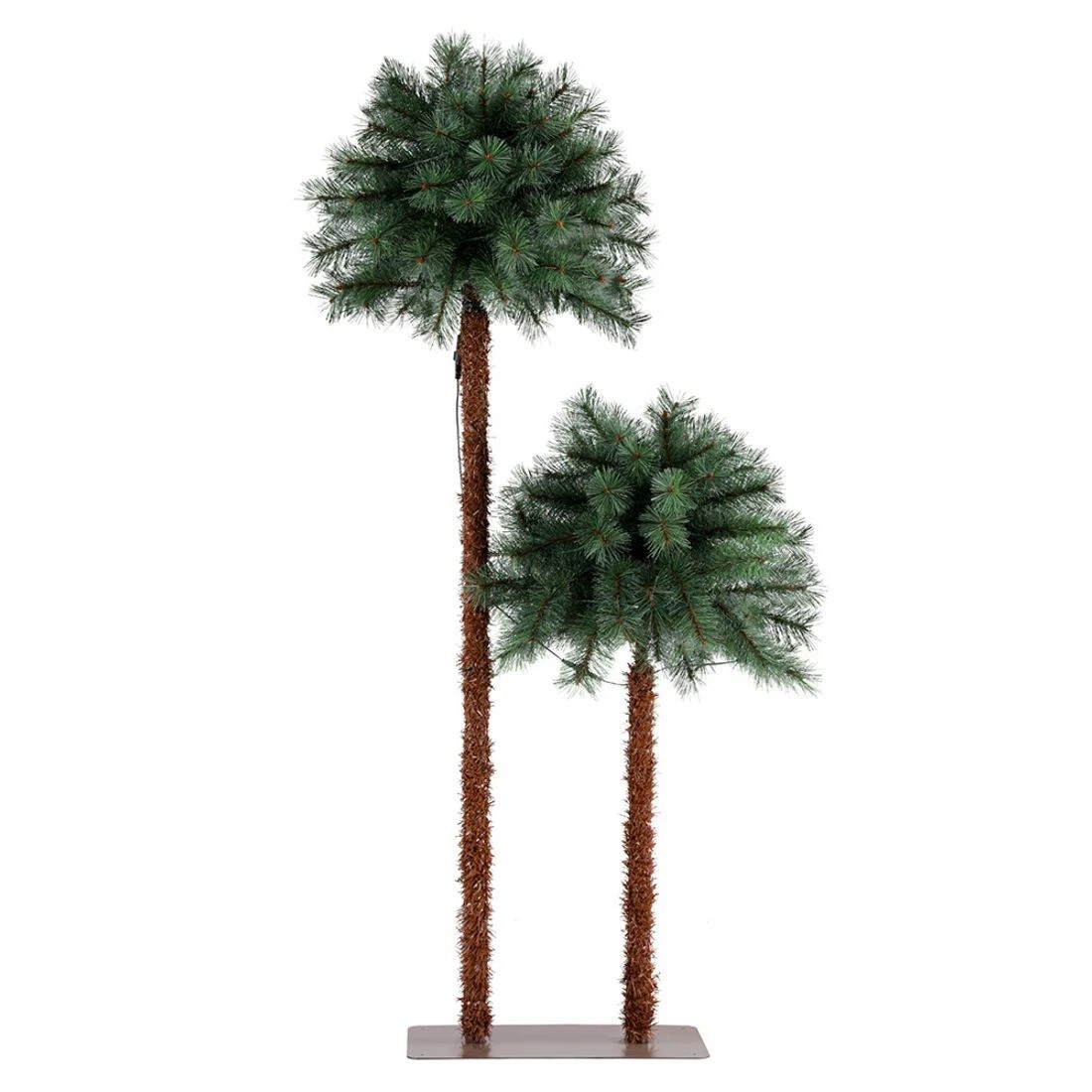1 Jingle Jollys Christmas Tree 1.5+1m LED Xmas Palm Tree Party Decorations 2 in - Green, 1 of 6