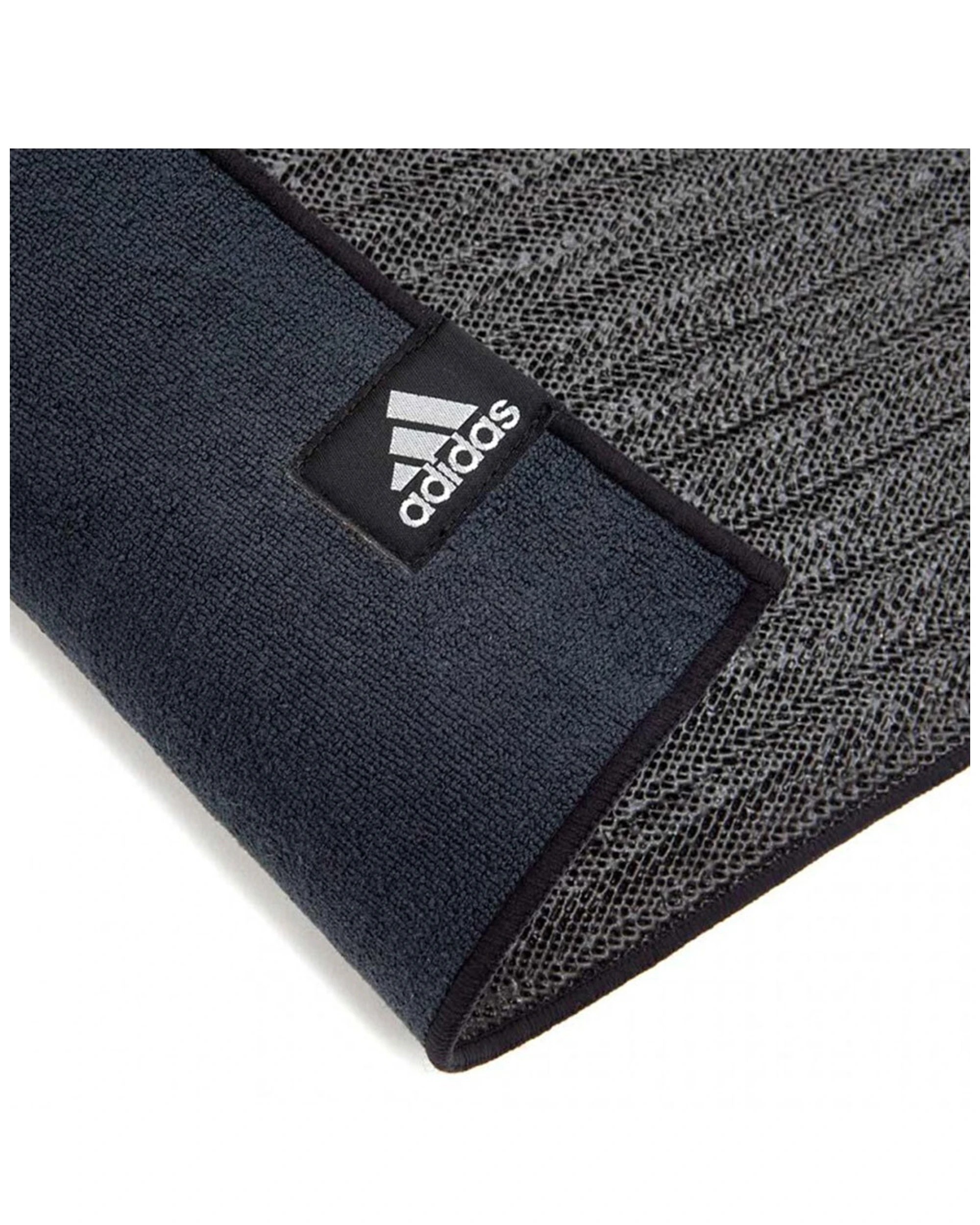 3 Adidas Hot Yoga Mat Towelling Surface Non-Slip Base 2 mm Sweat Absorbent - Black, 3 of 6
