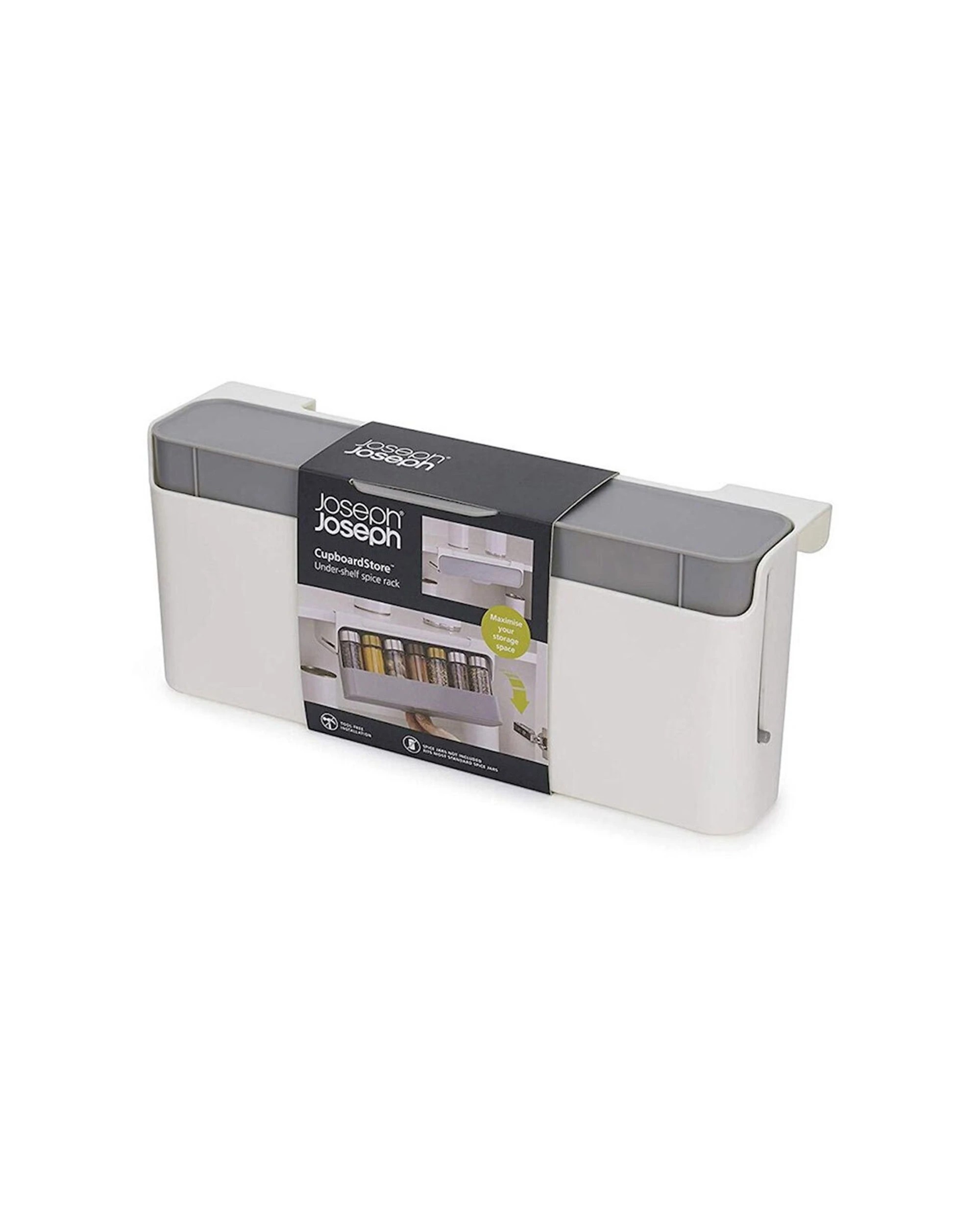 6 Joseph Joseph Cupboard Store Under-Shelf Spice Rack - Grey, 6 of 6