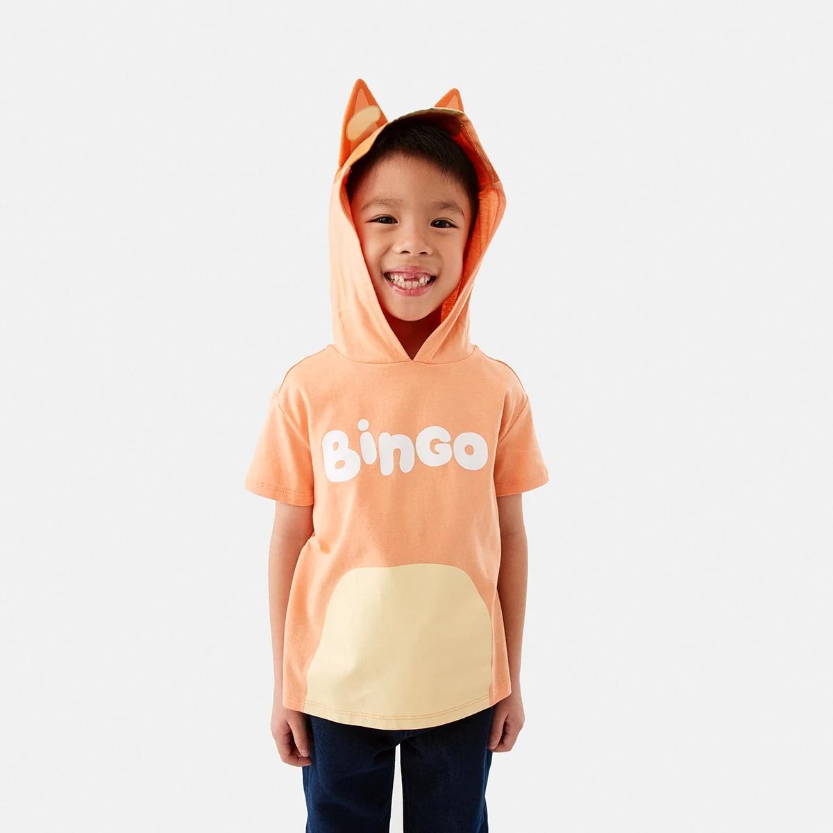 1 Bluey License Character Hooded T-shirt Bluey, 1 of 10