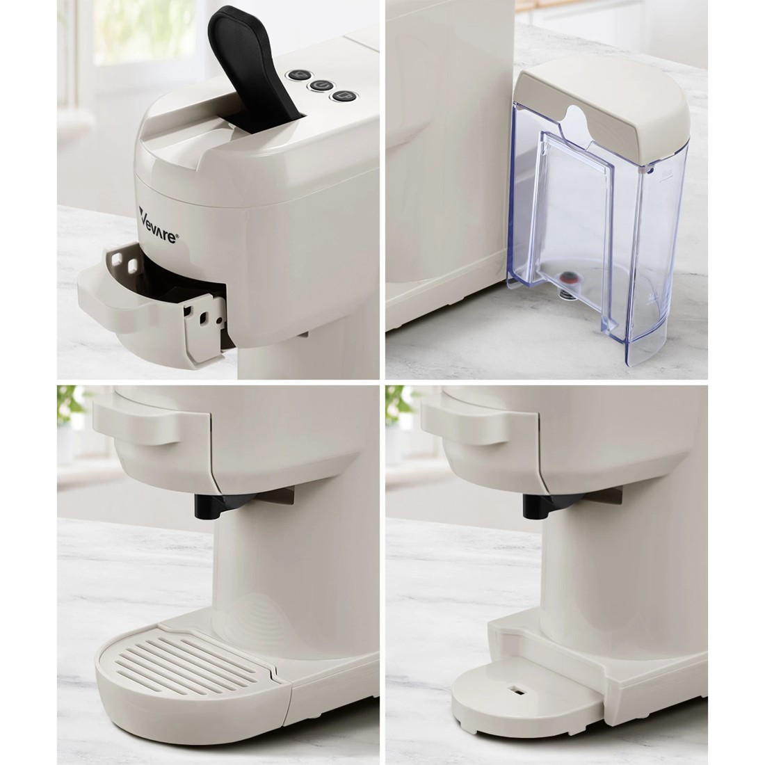 4 Vevare Capsule Coffee Machine 19 Bars 3in1 Nespresso/Dolce-Gusto Maker - White, 4 of 5