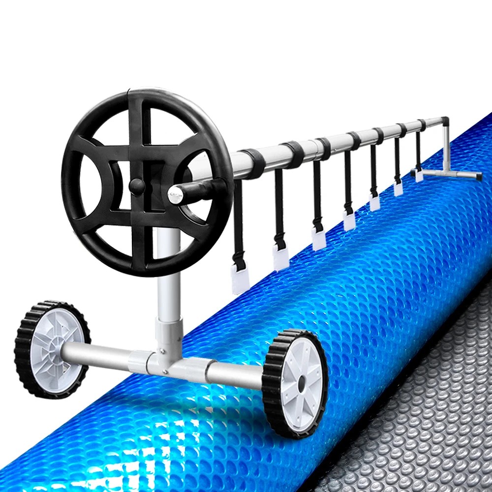 1 Aquabuddy Pool Cover 500 Micron 10x4m  Swimming Pool Solar Blanket 4m Roller - Multi, 1 of 6