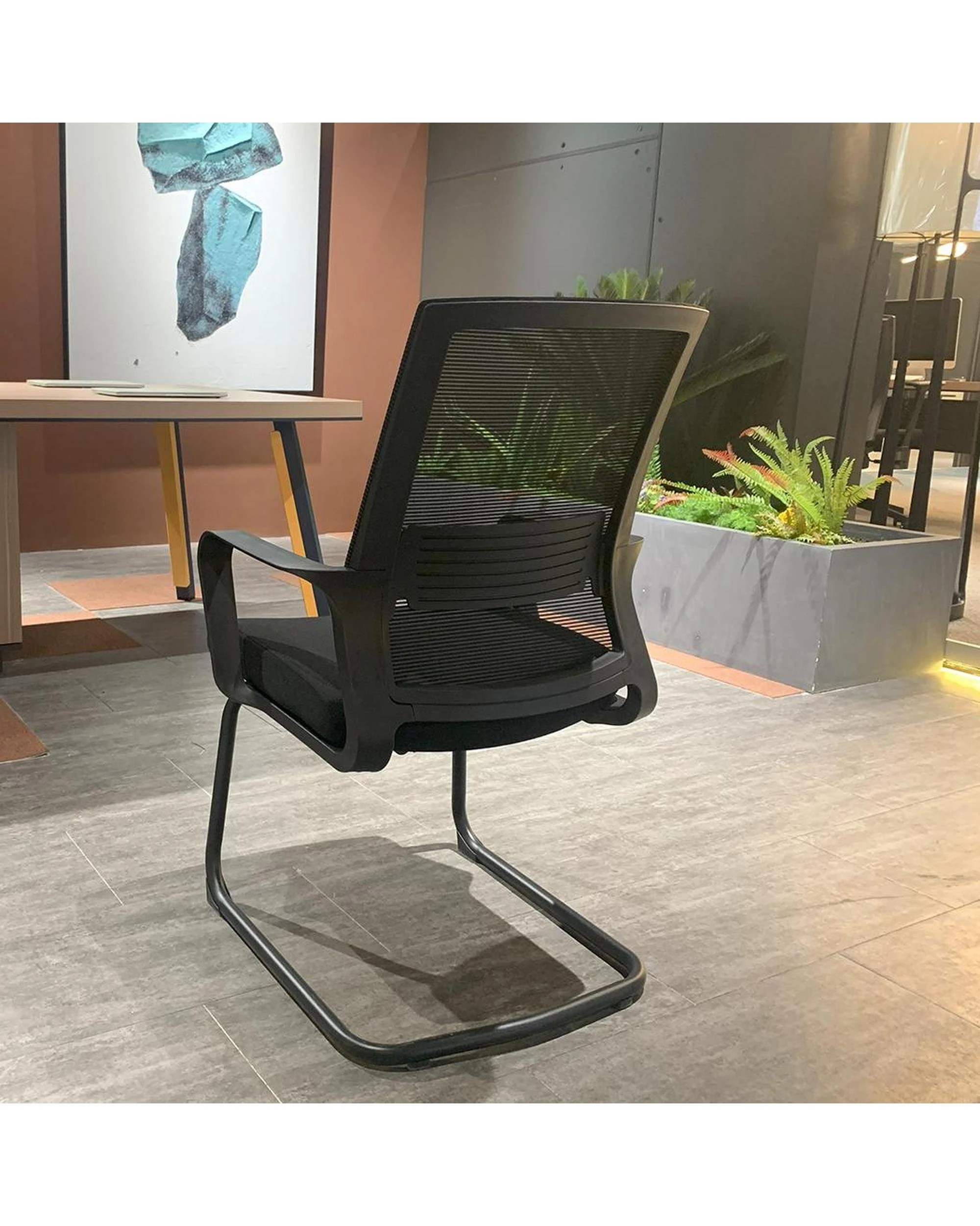 6 Eros Visitor Office Chair Black, 6 of 8