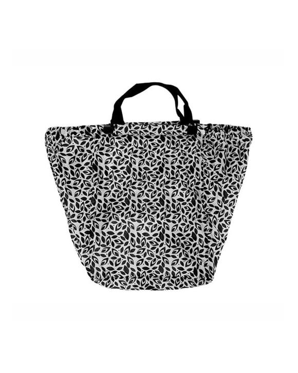 Annabel Trends Shopping Grocery Trolley Bag Large Leaf - Black