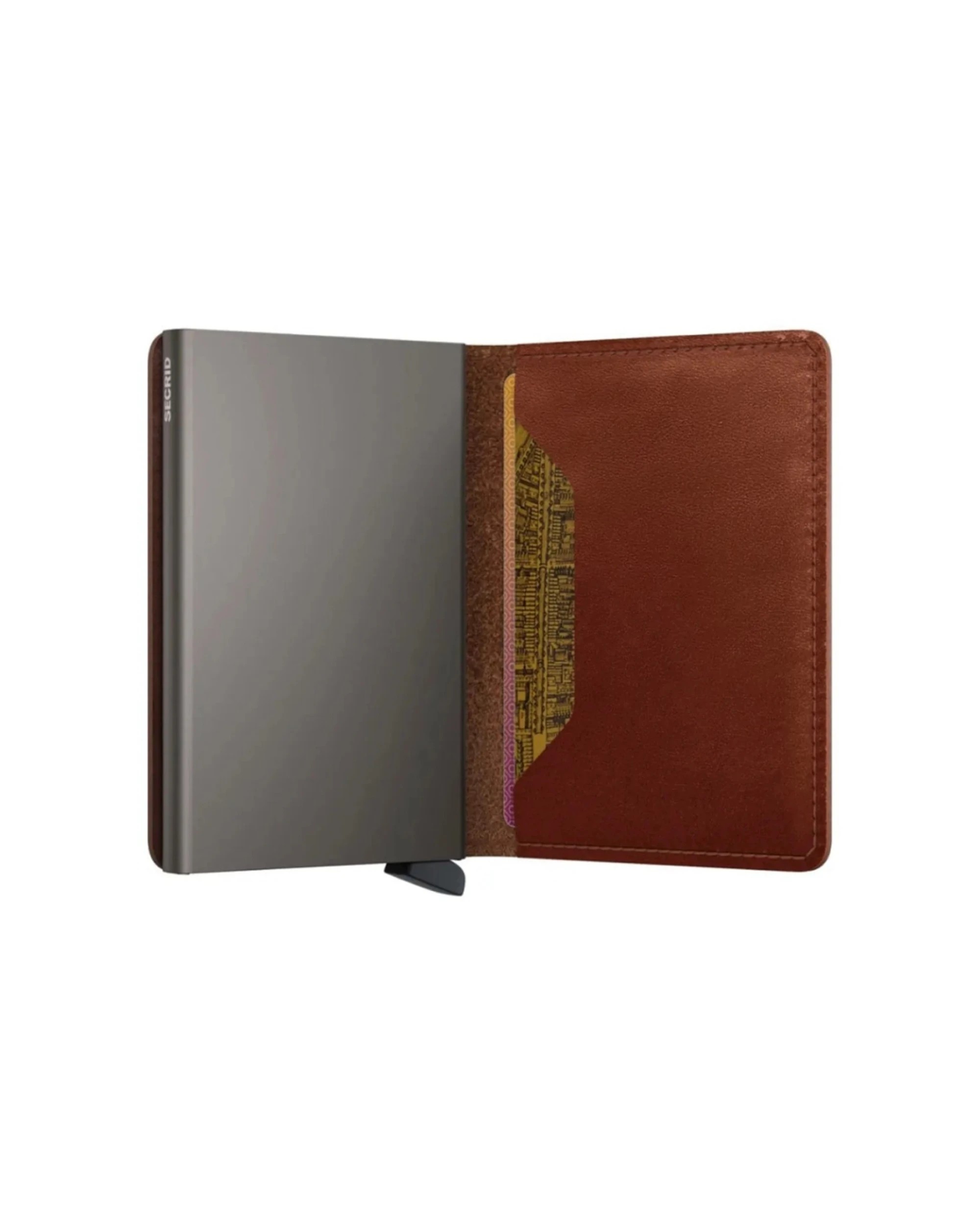 3 Secrid Slimwallet Compact RFID Travel Wallet Leather Texano Saddle - Brown, 3 of 5