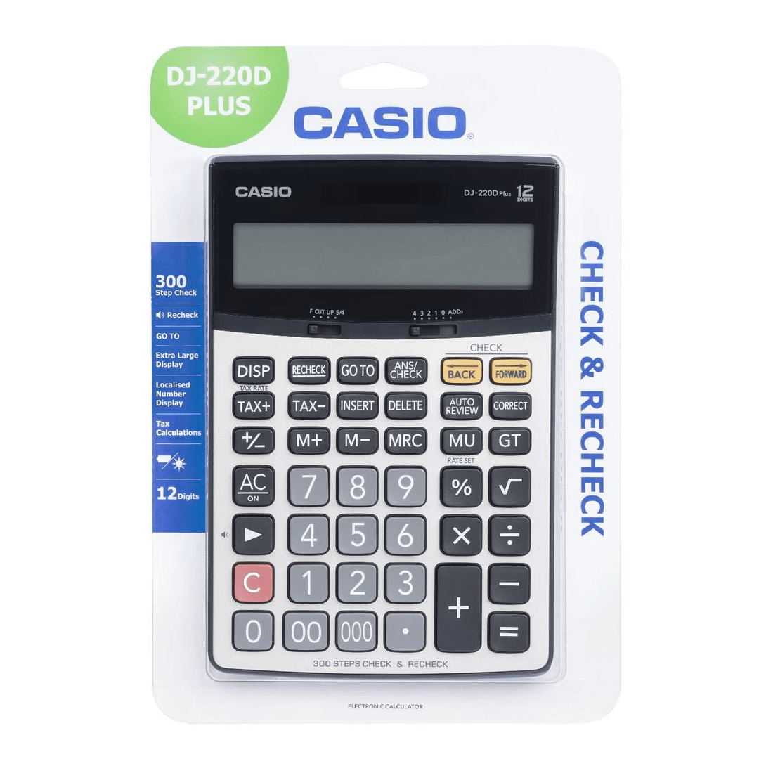 2 Casio 12 Digit Heavy Duty Desktop Calculator DJ-200D, 2 of 3