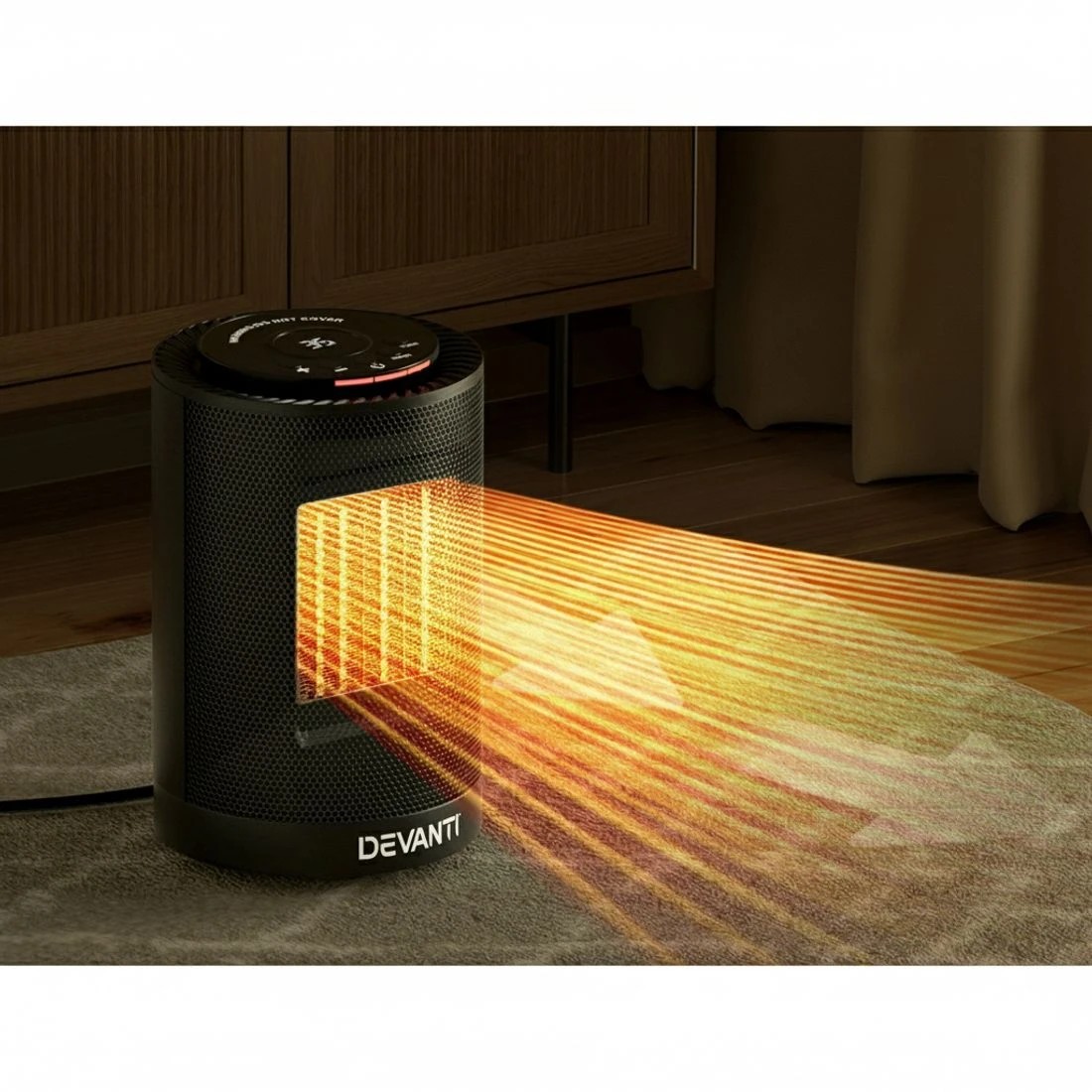 5 Devanti Electric Fan Heater - Black, 5 of 6