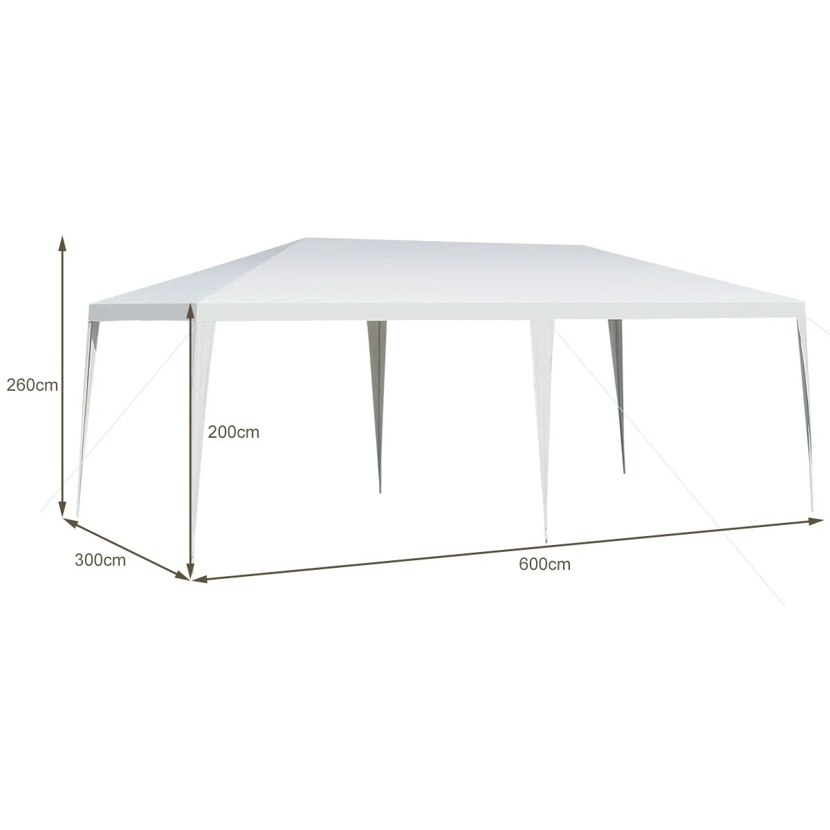 2 Costway 3x6M Outdoor Gazebo Party Wedding Event Tent Camping Canopy, 2 of 3