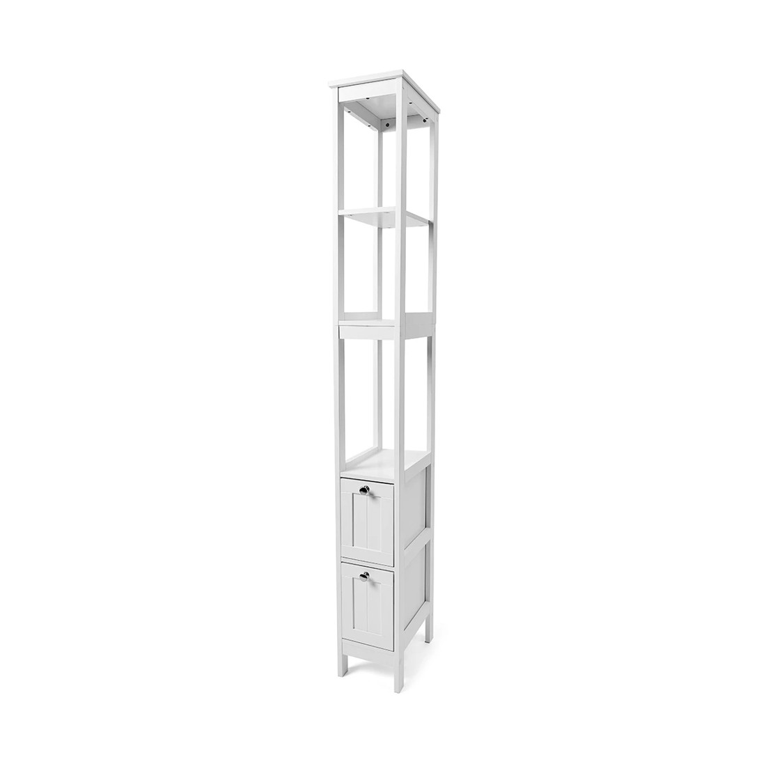 3 Panelled Slim 5 Tier Unit - White, 3 of 9