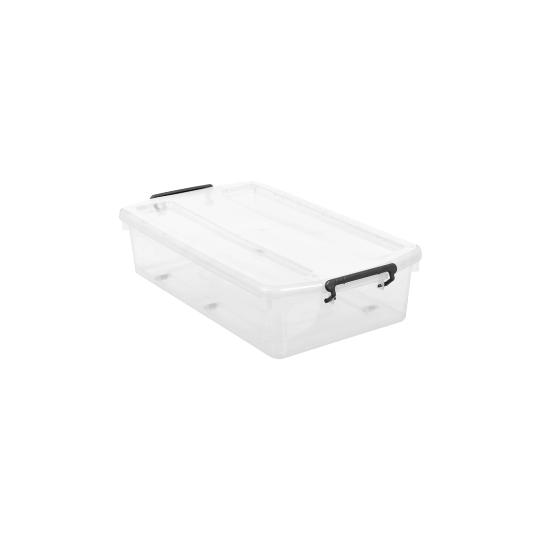 3 Boxsweden 40l 73cm Rectangle Underbed Storage Container Box With Wheels And Clip Lock Lid.
 - Clear, 3 of 3