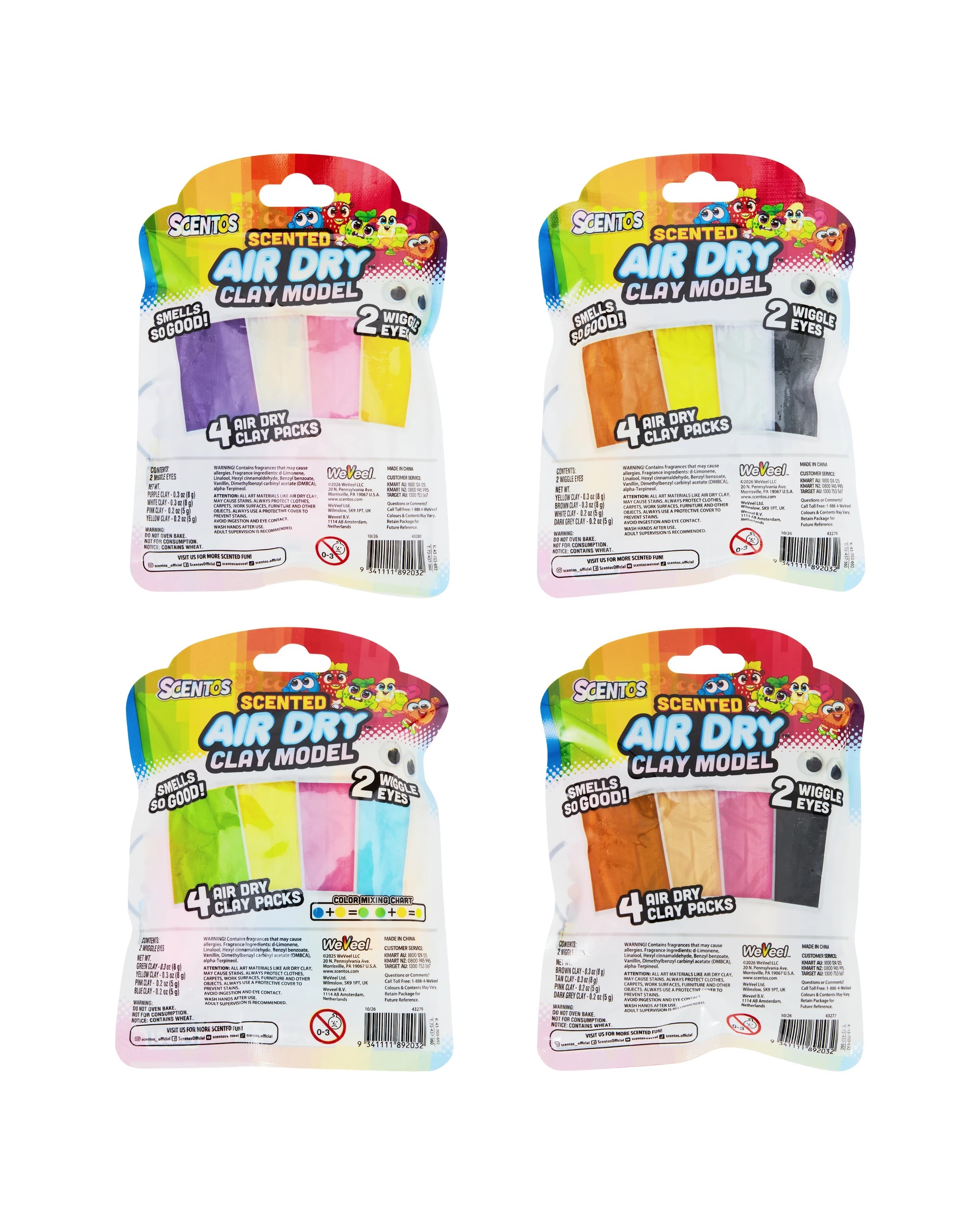 3 Scentos Scented Airy Dry Clay Model - Assorted, 3 of 3