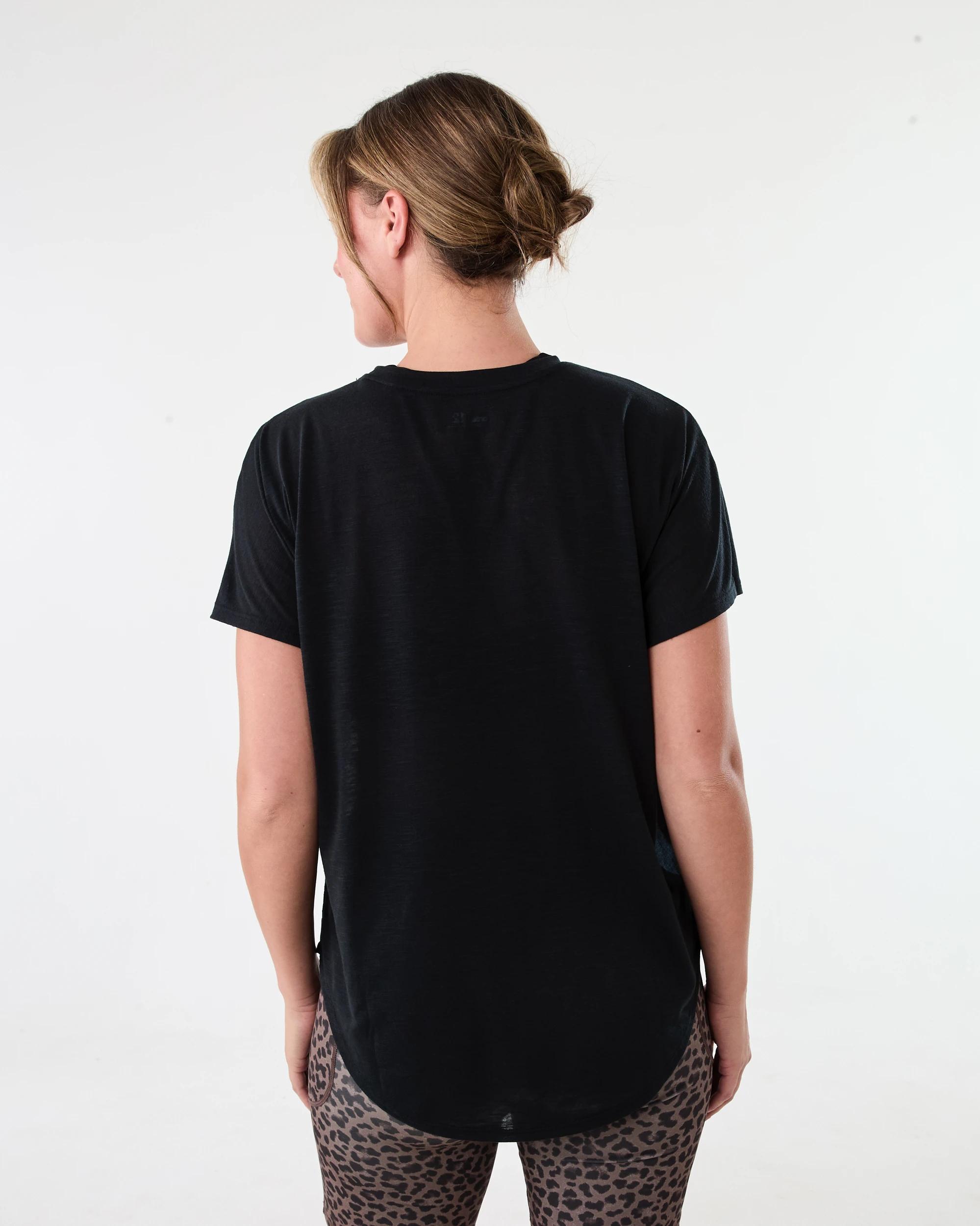 3 Active Womens Relax Sleeve T-shirt BLACK, 3 of 6