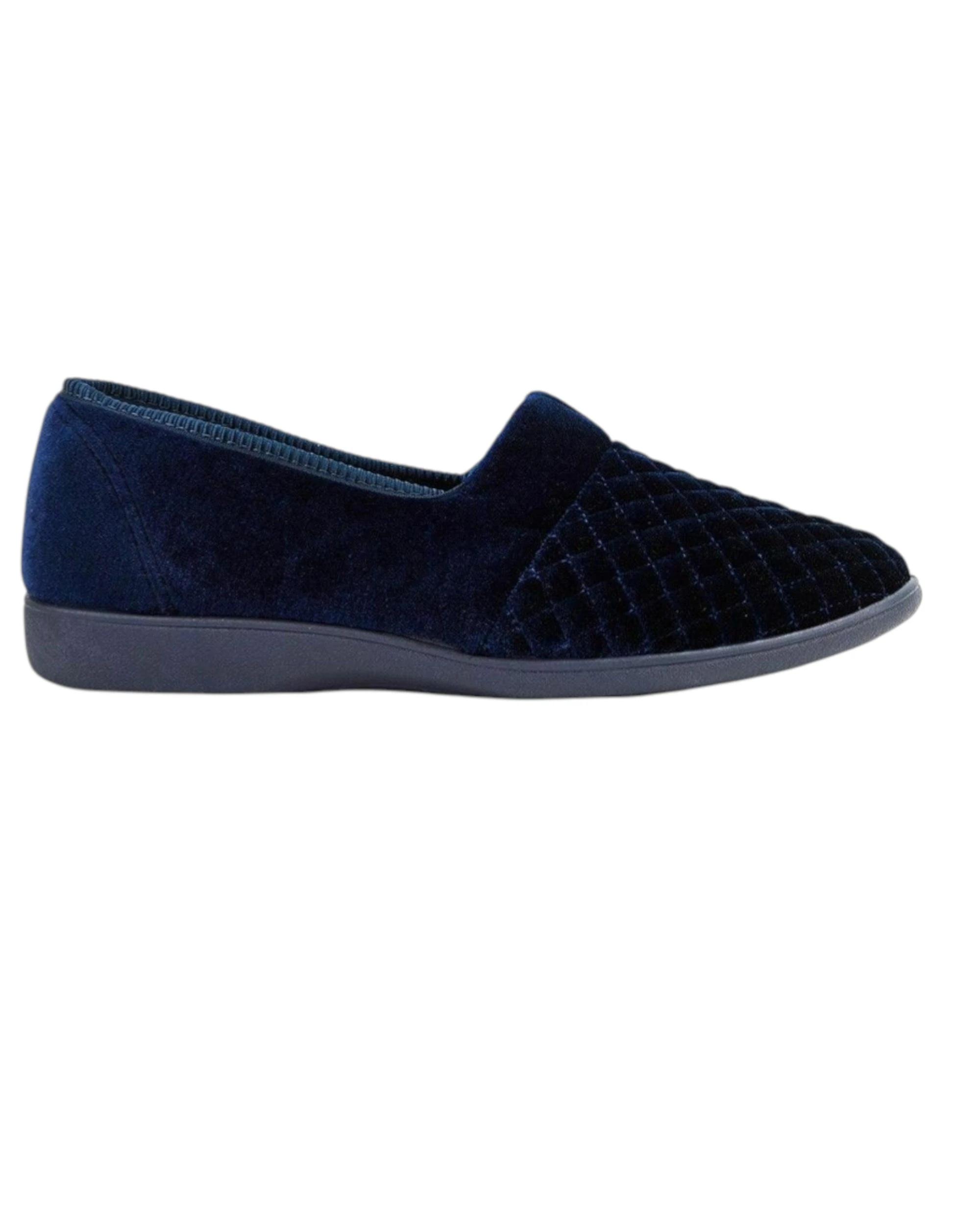 2 Grosby Womens Marcy Slippers Deep Navy Moccasins Shoes Slip On Deep Navy, 2 of 3