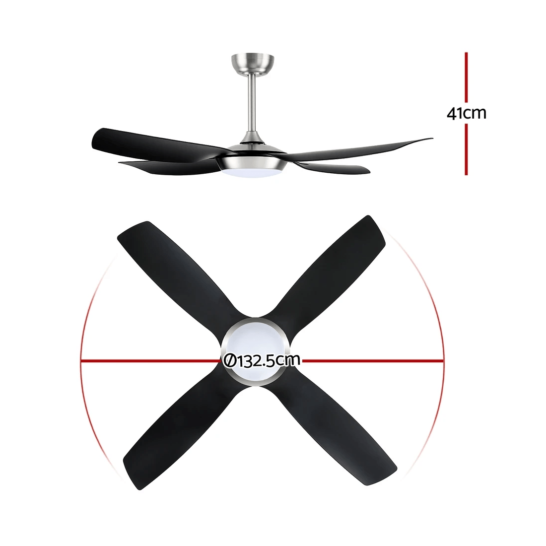 2 Devanti 52'' Ceiling Fan DC Motor w/Light w/Remote - Multi, 2 of 2