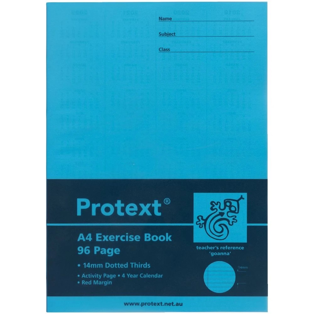 3 Protext A4 70gsm 14mm Dotted Thirds Exercise Book 96 Pg Blue, 3 of 3