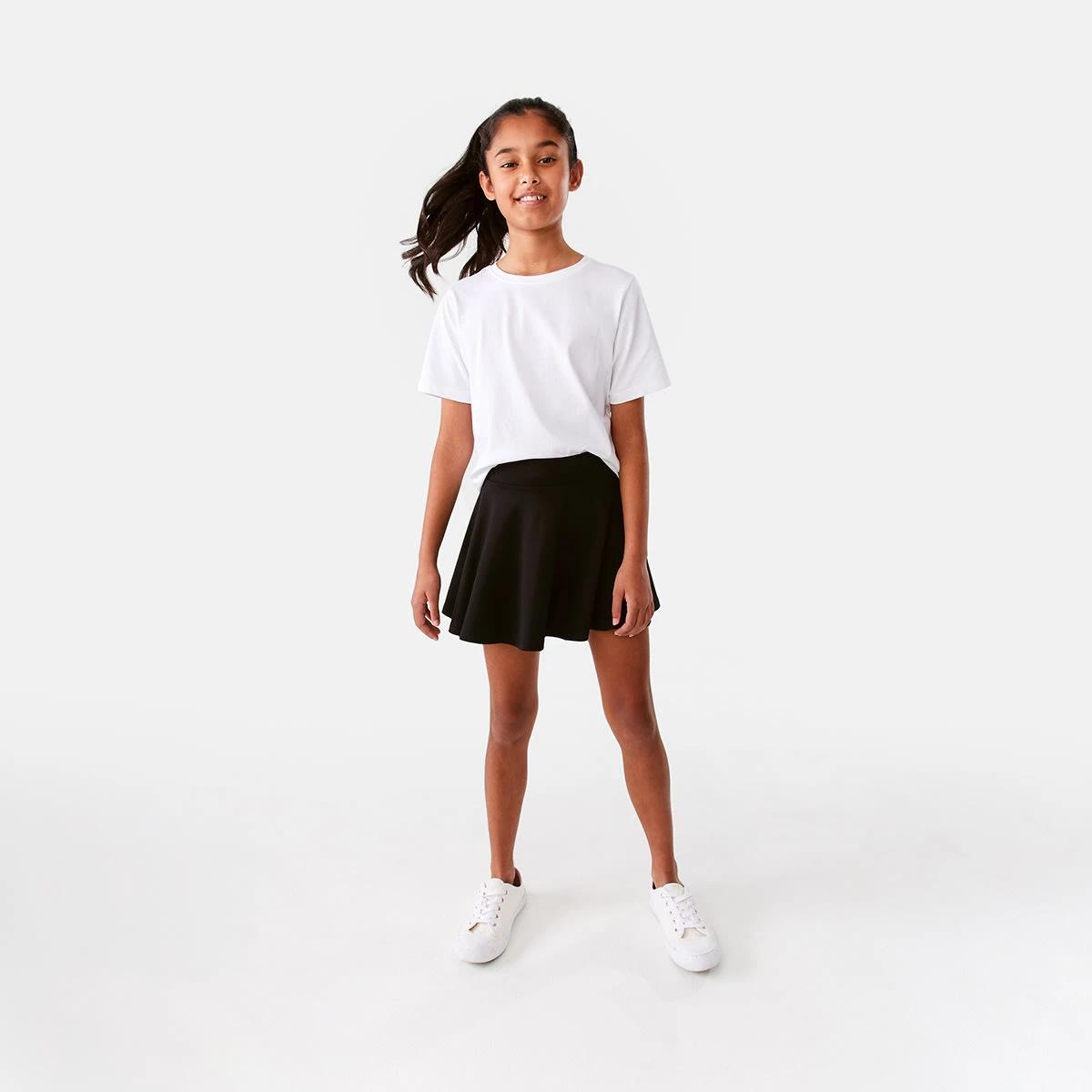 5 Plain Skater Skirt BLACK, 5 of 8