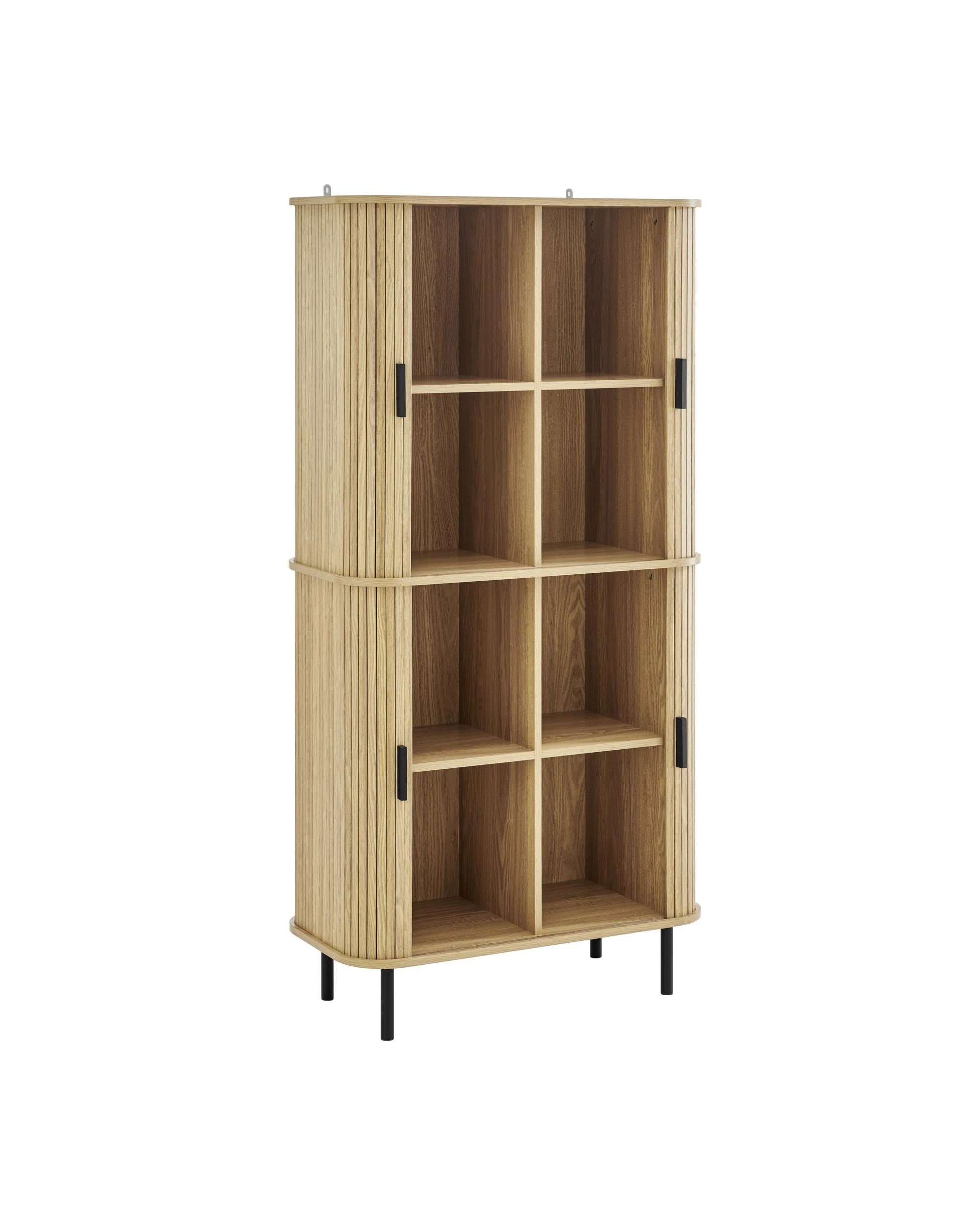 6 Kodu Tall Storage Display Cabinet 4 Doors Oak - Natural, 6 of 7
