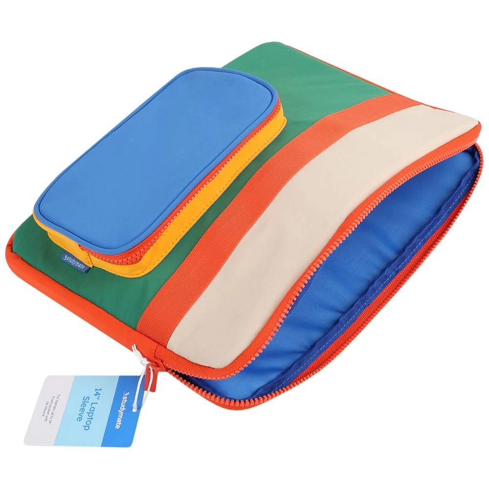 4 Studymate 14" Colourblock Laptop Sleeve Blue, 4 of 4