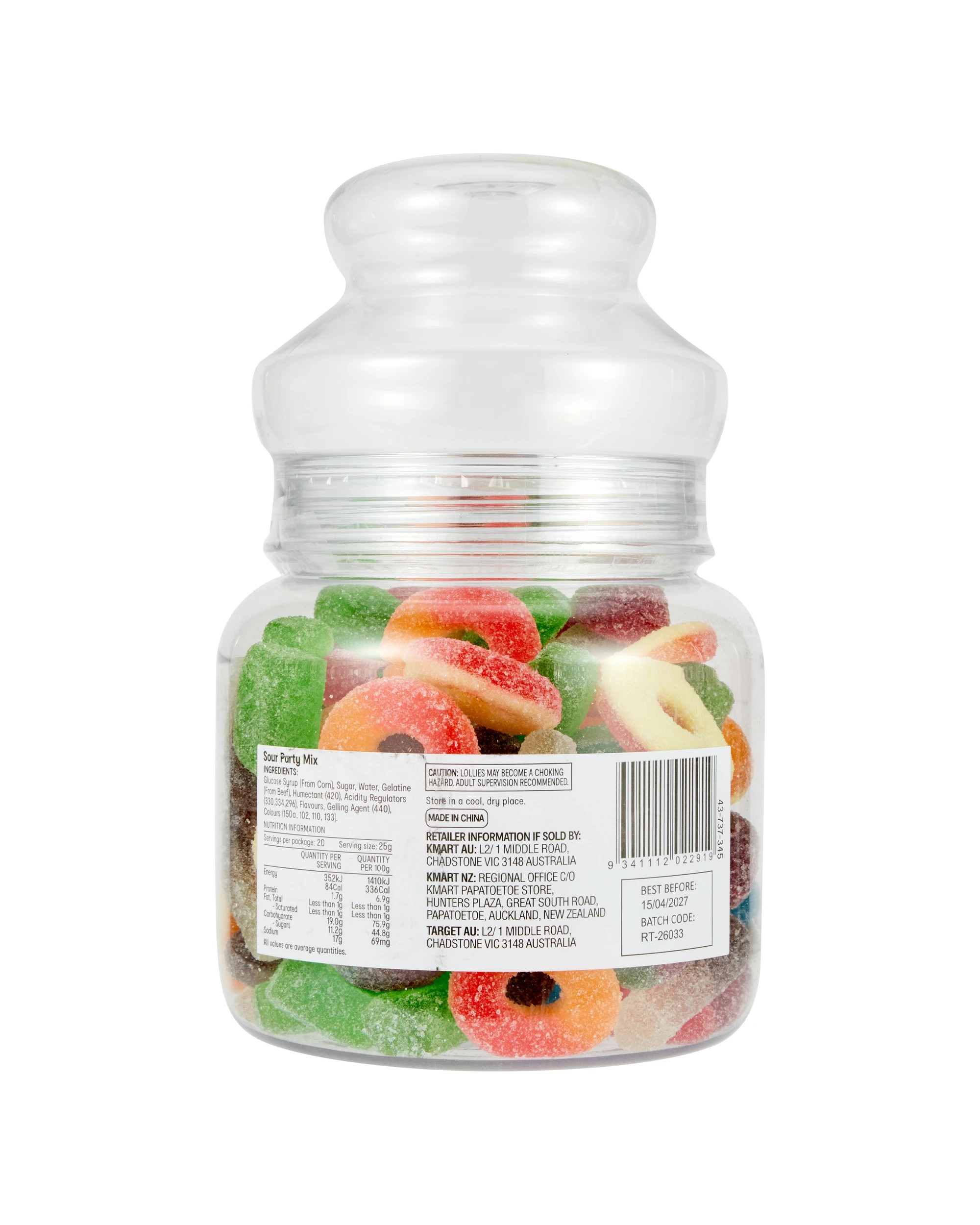 5 Assorted Flavours Sour Party Mix 500g, 5 of 5