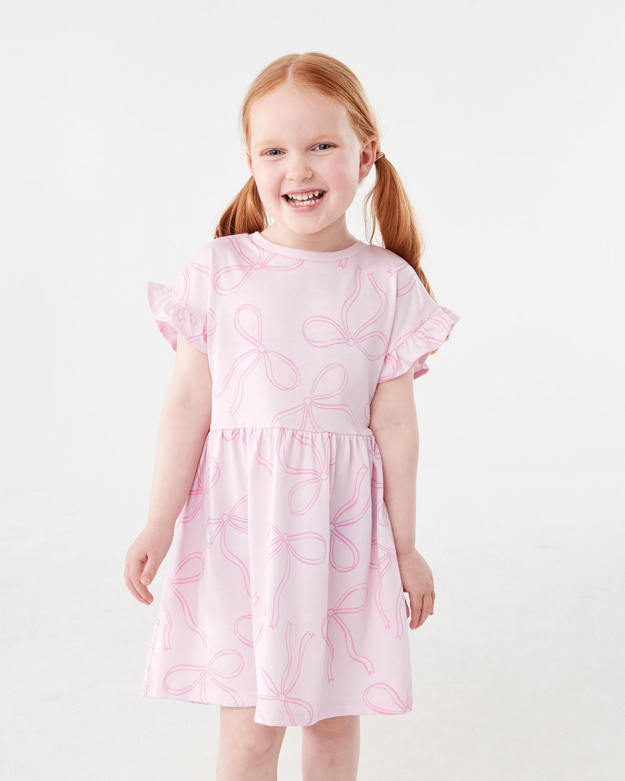 1 Jersey Dress Pnk Bows, 1 of 8