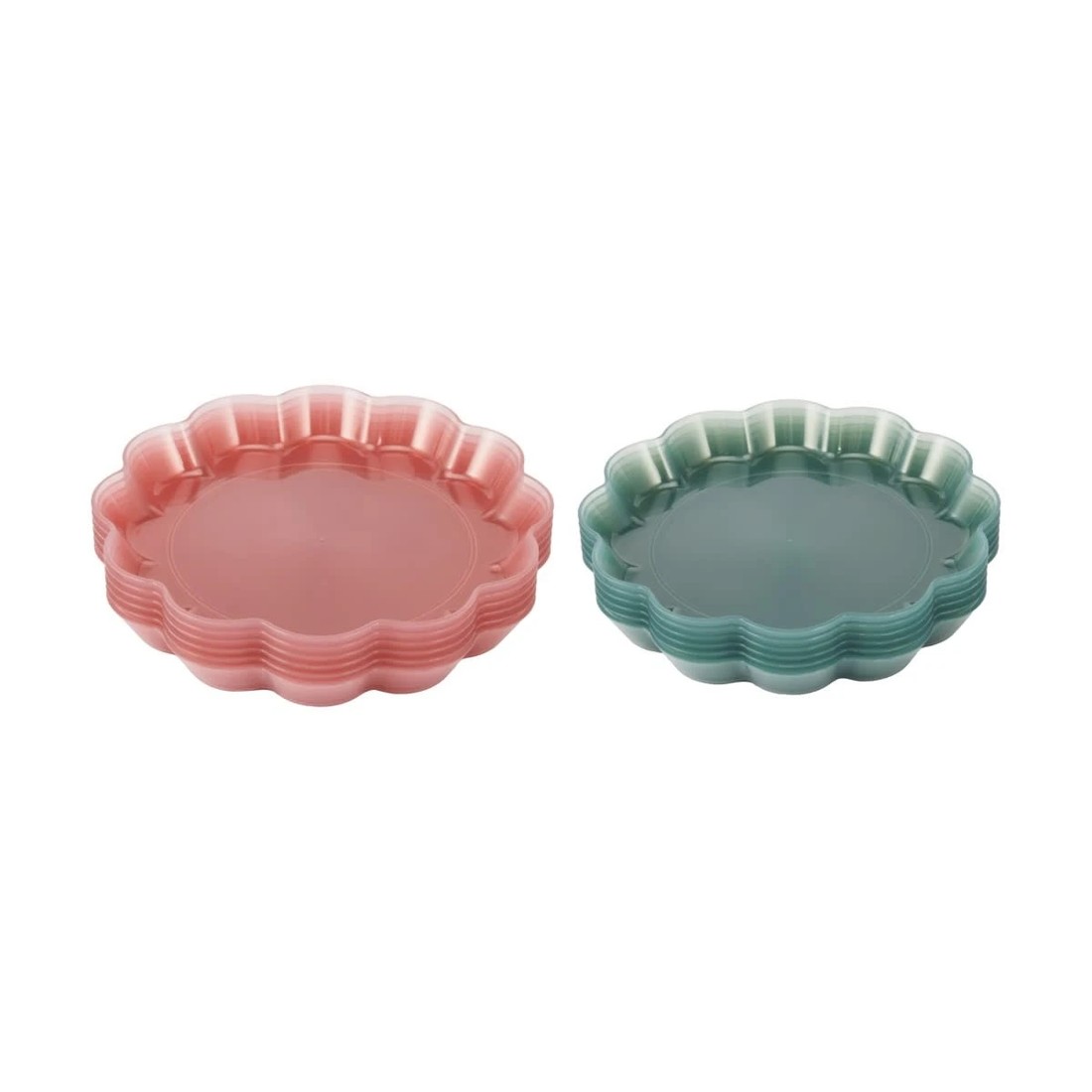 2 6 Piece Reusable Scalloped Plates - Assorted, 2 of 6