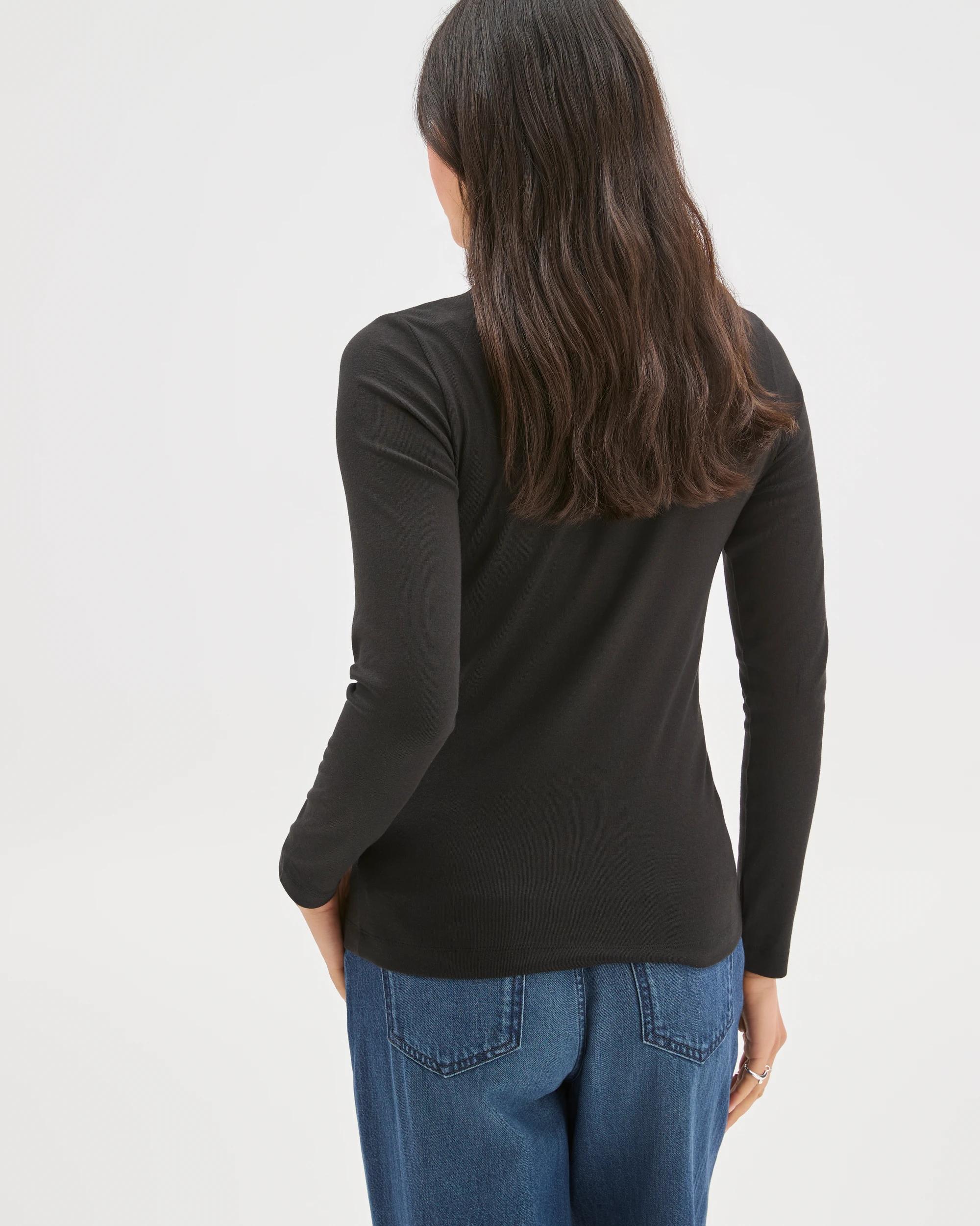 4 Target Woman Soft Touch Long Sleeve T-Shirt BLACK, 4 of 7