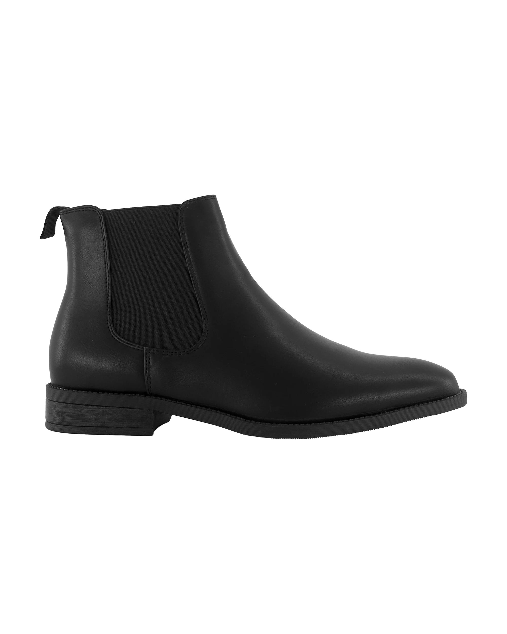 1 PU Gusset Boots Black, 1 of 4