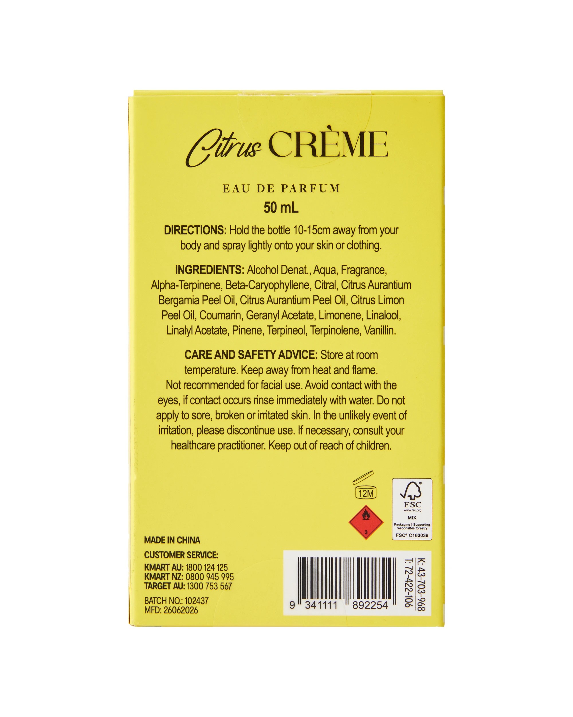 6 OXX Beauty Citrus Creme Eau De Parfum 50ml, 6 of 6