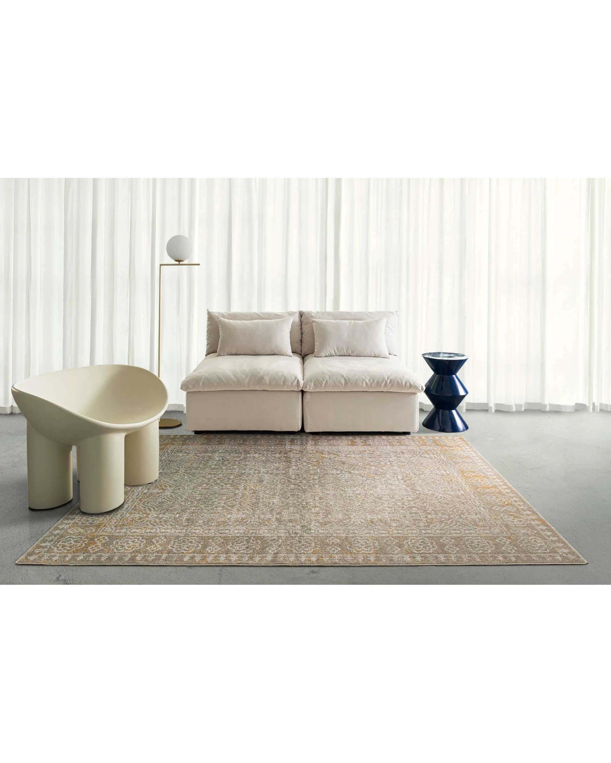 2 Loopsie Navestad Traditional Washable Rug-230cm x 160cm - Gold, 2 of 8