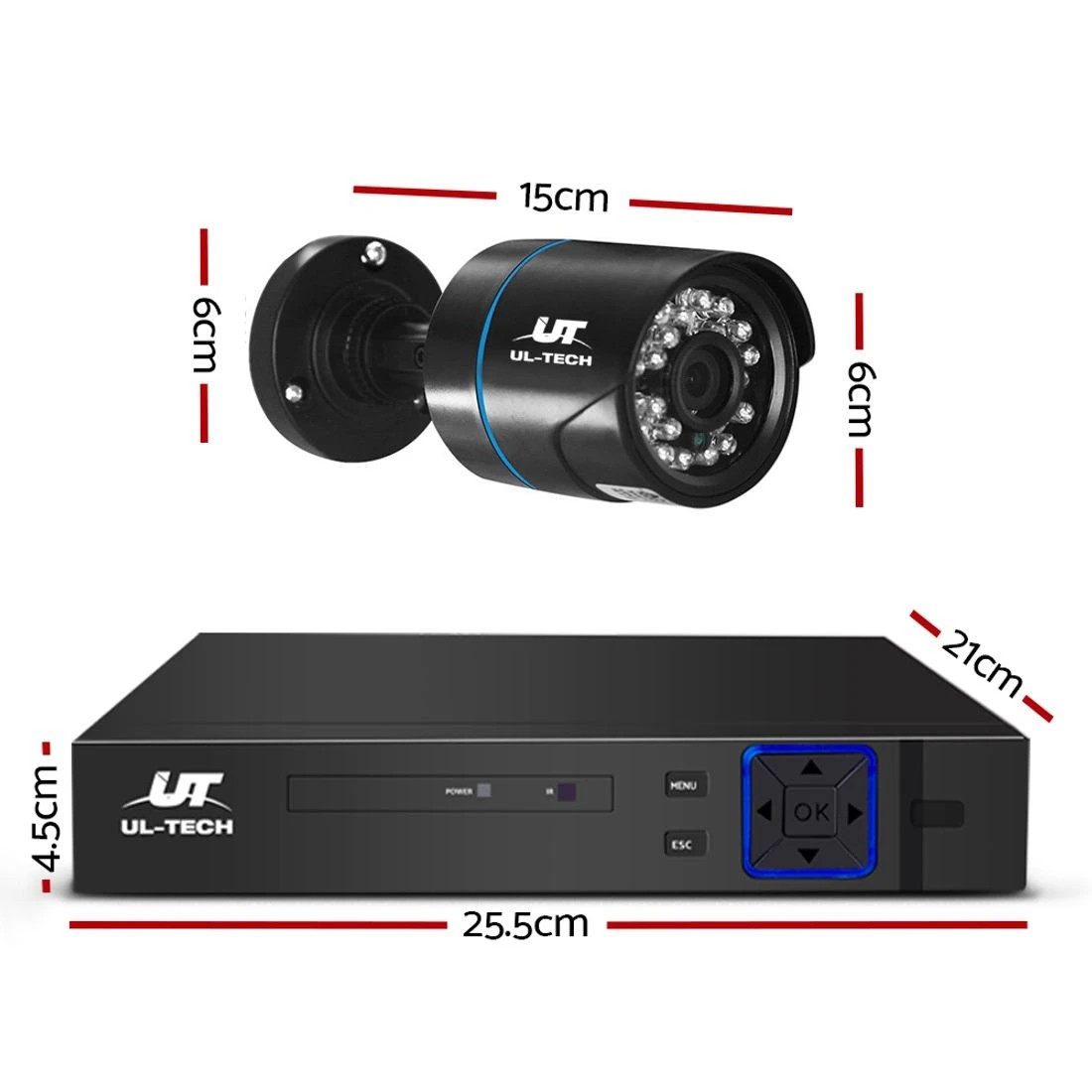 3 UL-TECH 1080P Security Camera System 8CH DVR with 8 CCTV Bullet Cameras - Black, 3 of 7