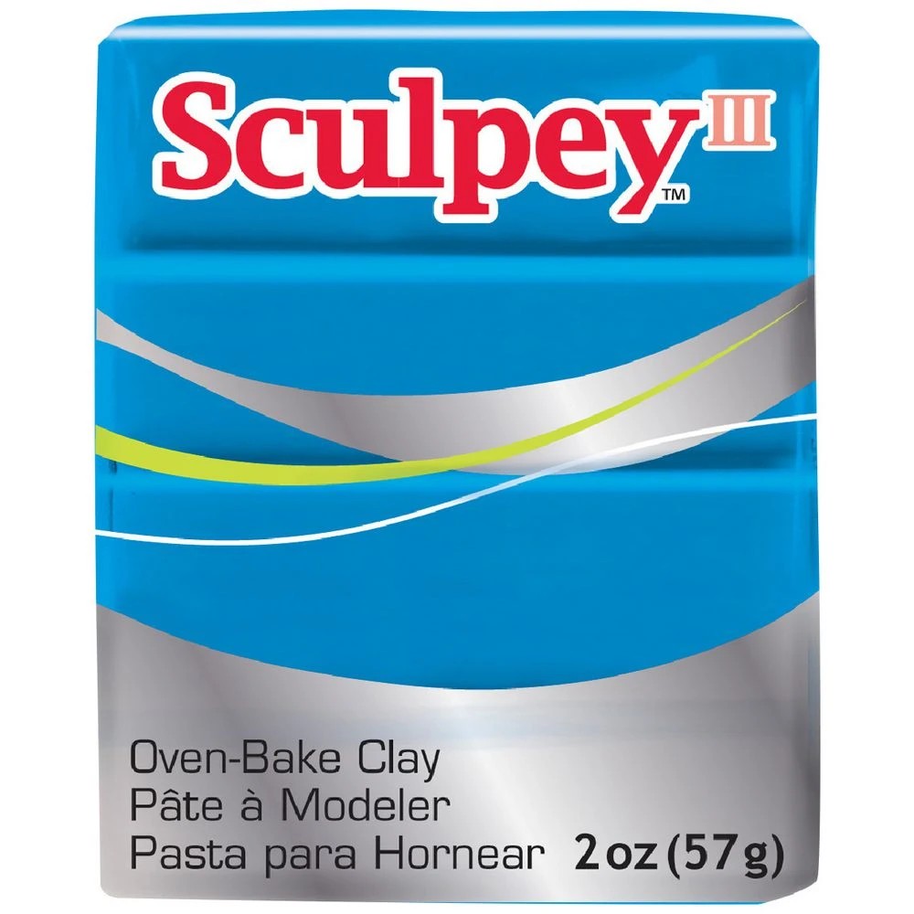 1 Sculpey III Modelling Clay Turquoise 57g, 1 of 3