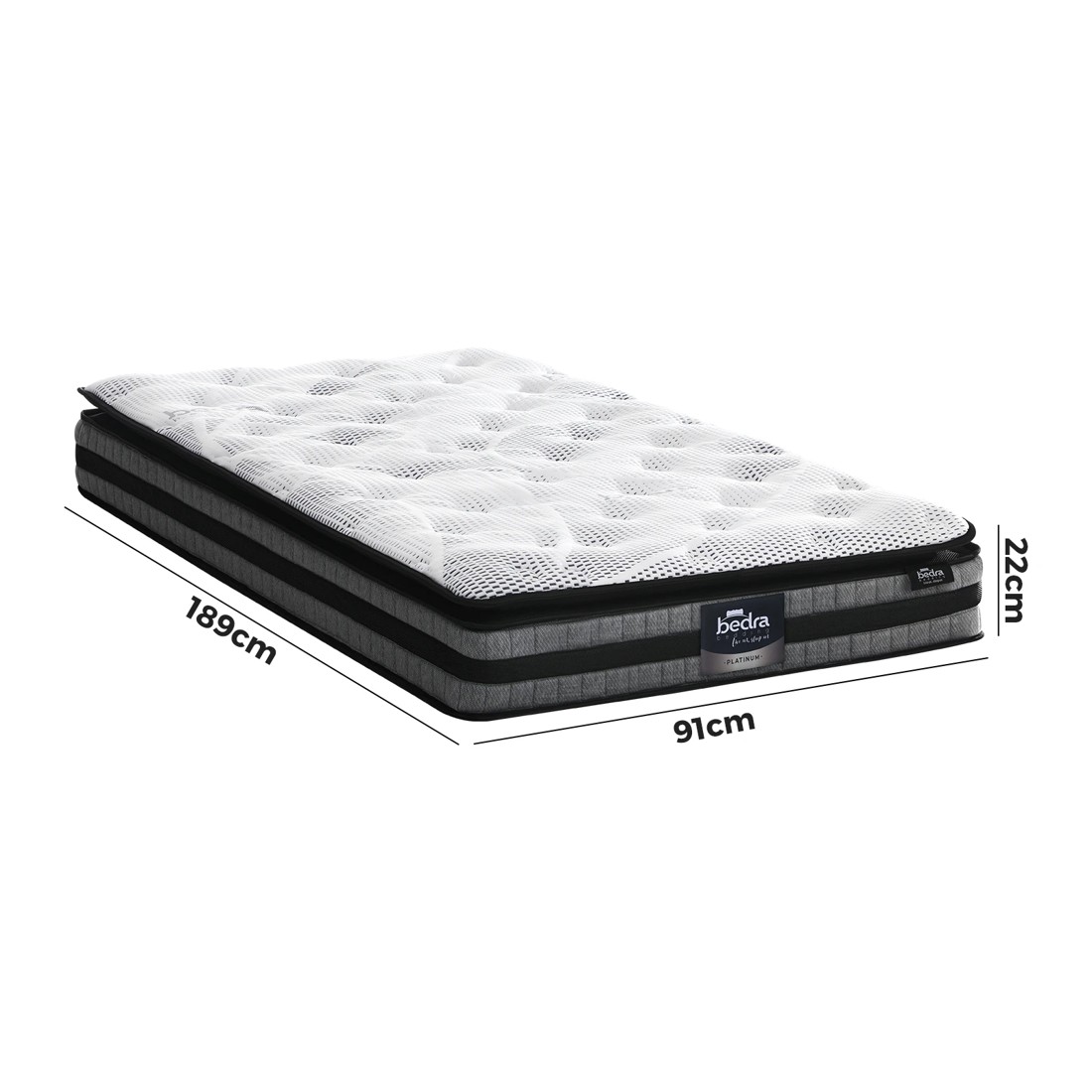 4 Bedra Bedding Mattress Cool Gel Foam Bonnell Spring Pillow Top Bed 22cm Single
 - Multi, 4 of 10
