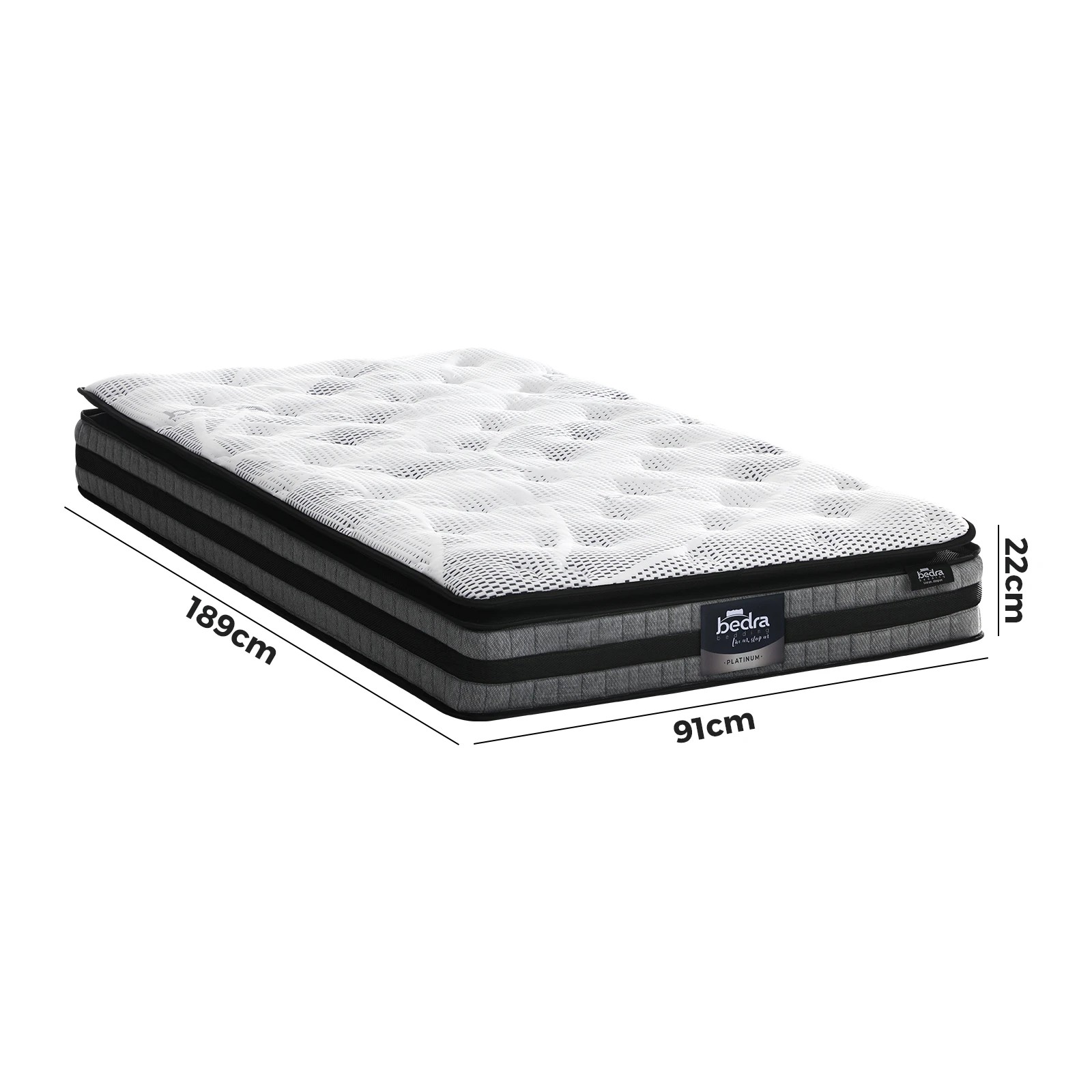 4 Bedra Bedding Mattress Cool Gel Foam Bonnell Spring Pillow Top Bed 22cm Single
 - Multi, 4 of 10