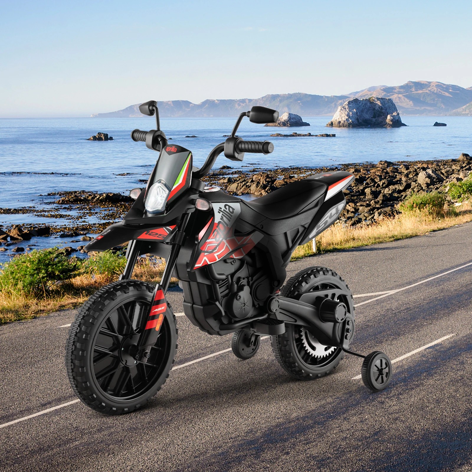 2 Costway Ride On Motorcycle Aprilia Licensed Electric Motorbike, 2 of 6