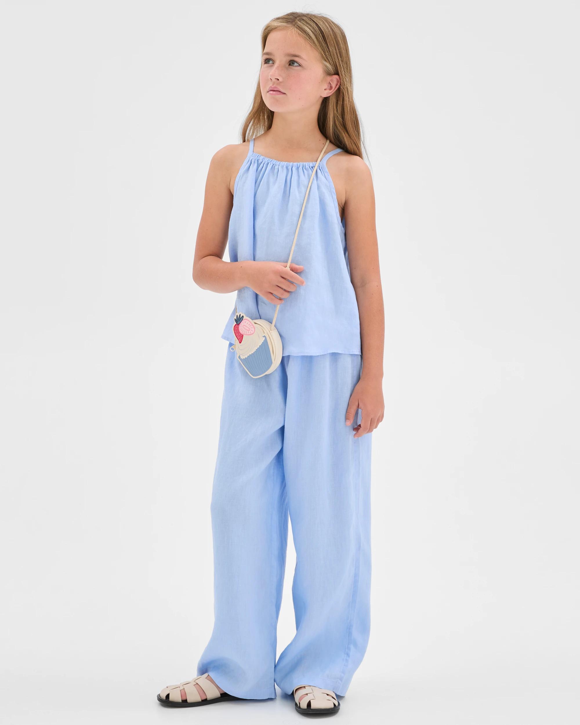 1 Target Kids European Linen Cami BLUE, 1 of 6