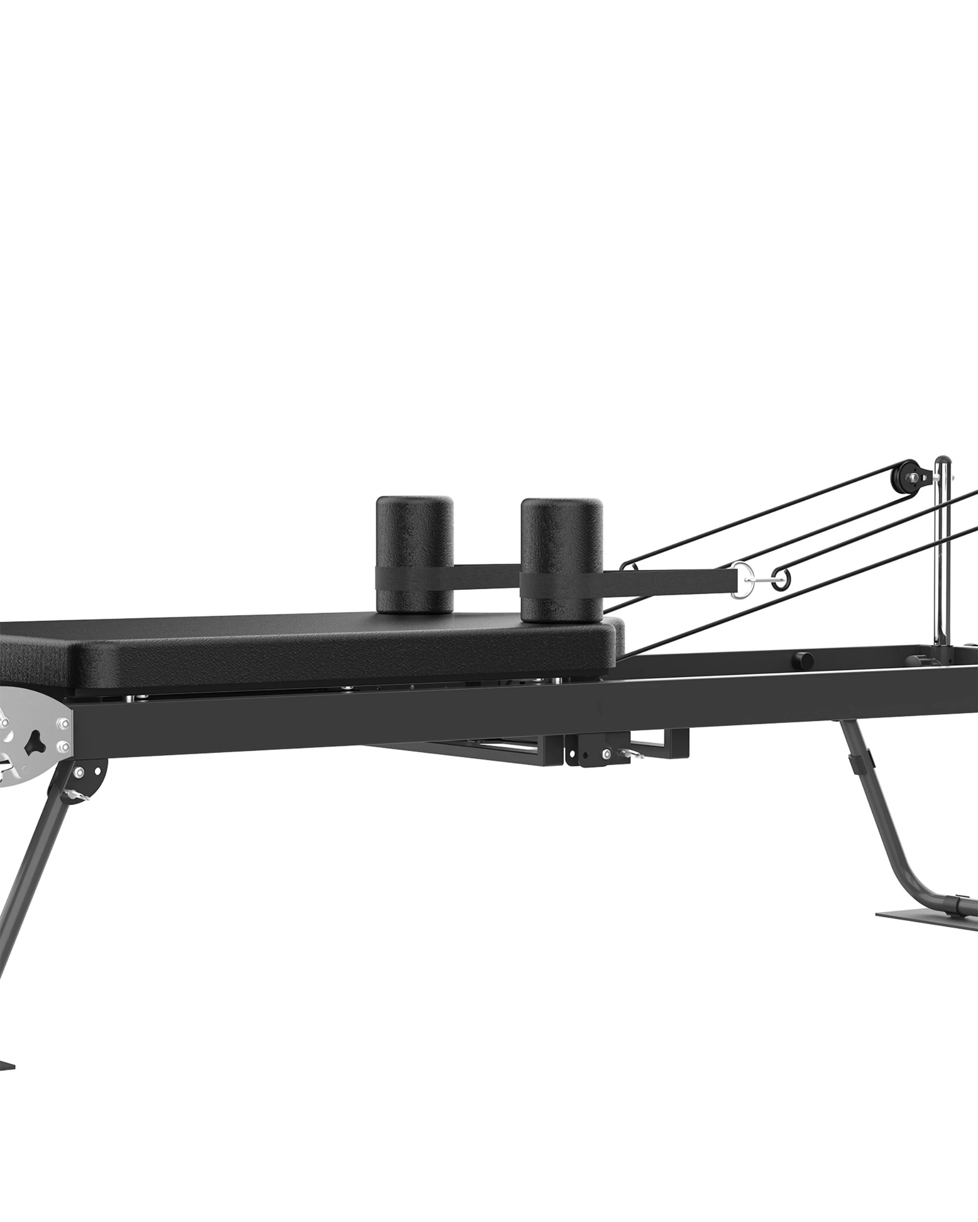 6 Advwin Foldable Pilates Exercise Machine with Jump Board & Reformer Box for Home, 120kg Capacity Black, 6 of 7
