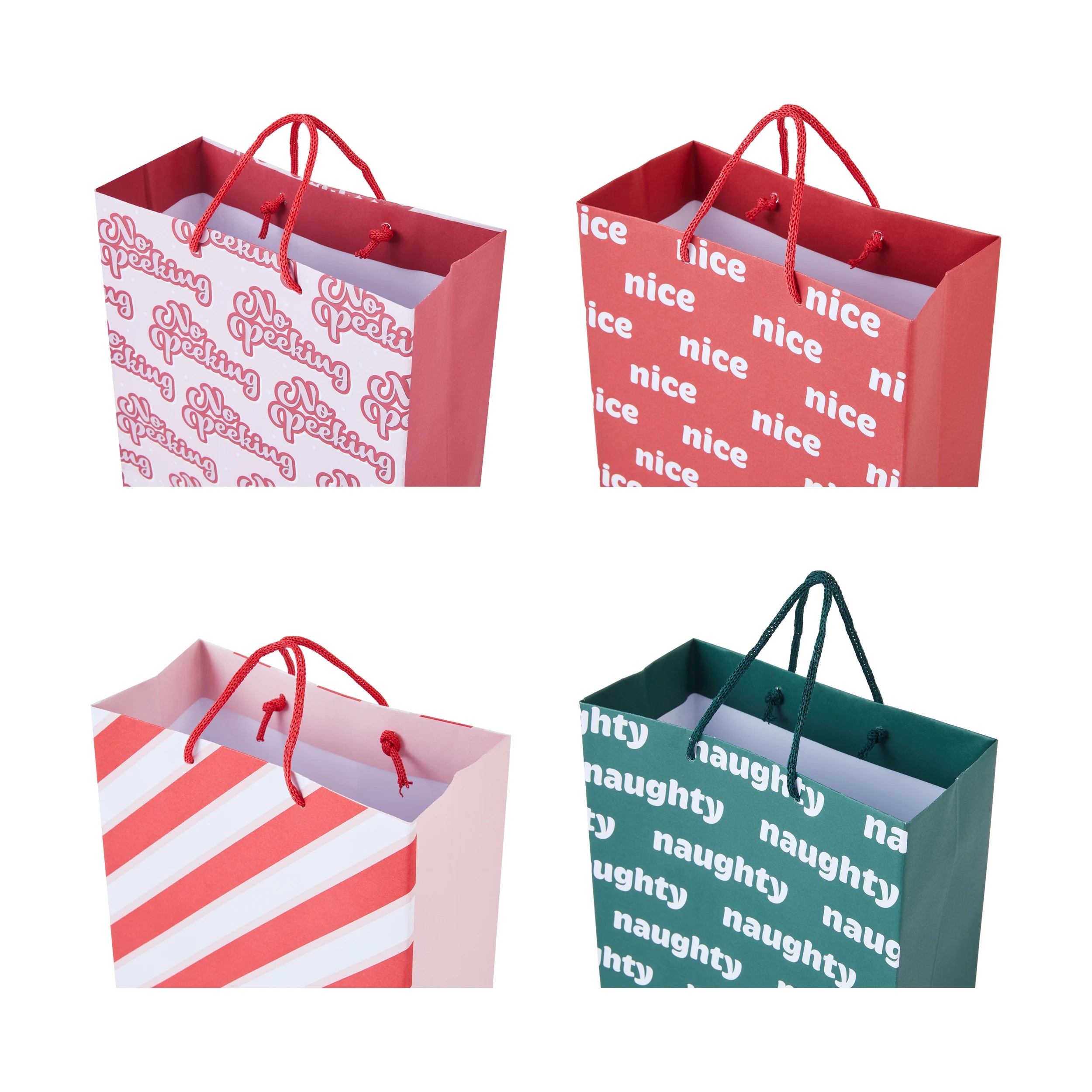 5 4 Pack Christmas Gift Bags - Medium, Assorted, 5 of 6