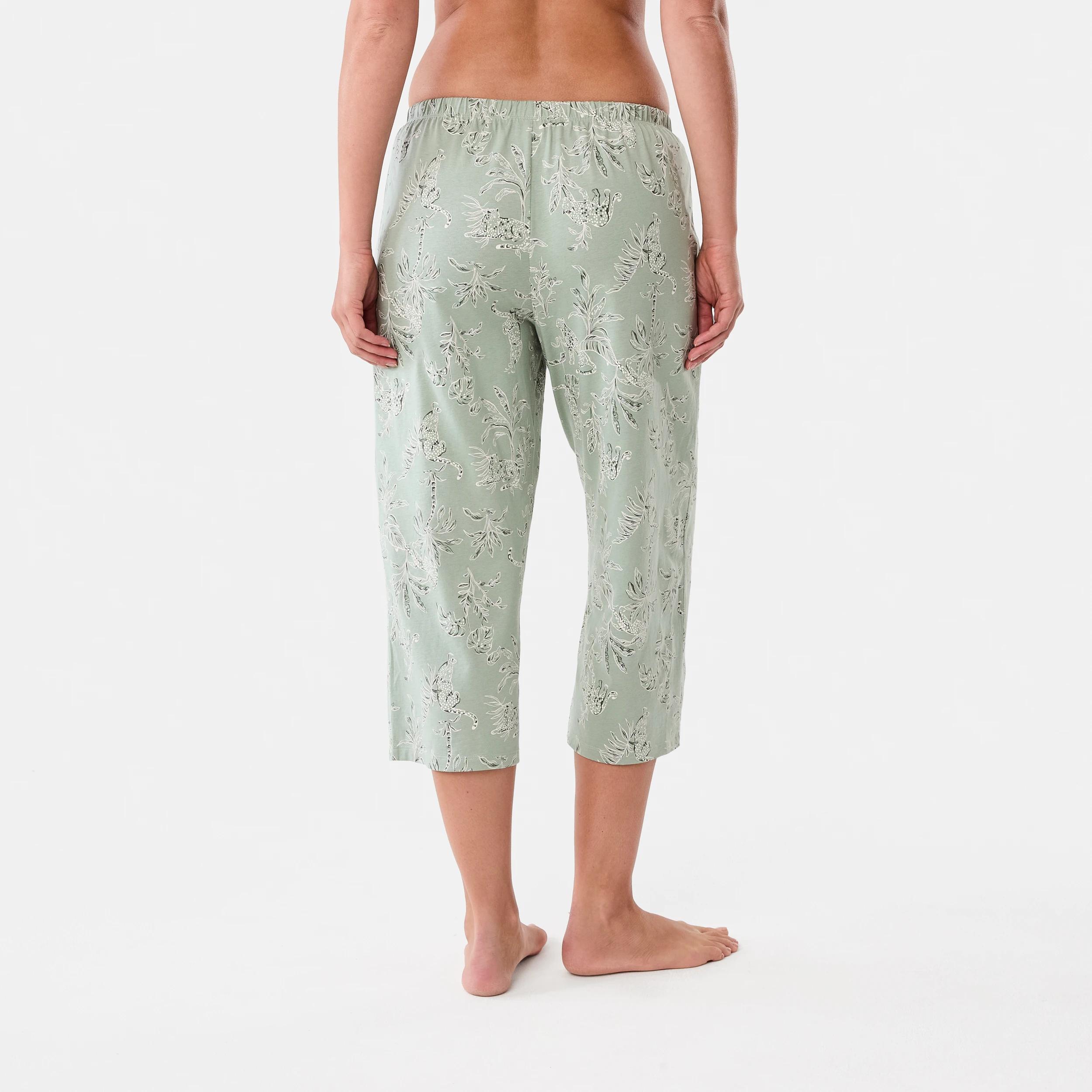 3 3/4 Print Knit Pants LEOPARDS ICEBERG GREEN, 3 of 4